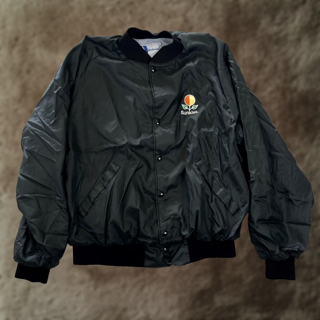 Dunbrooke VINTAGE Sunkist Bomber Jacket Mens XL Fleece Lined Dunbrooke 90s USA Made Size US XL / EU 56 / 4 - 1 Thumbnail