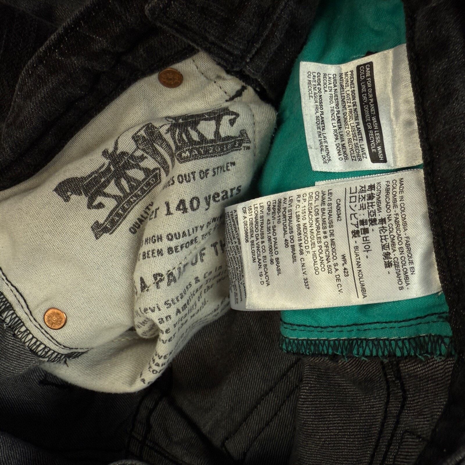 Levi's Levi’s 28/30 Reflective Commuter Selvedge grey denim jeans Size US 28 / EU 44 - 8 Thumbnail