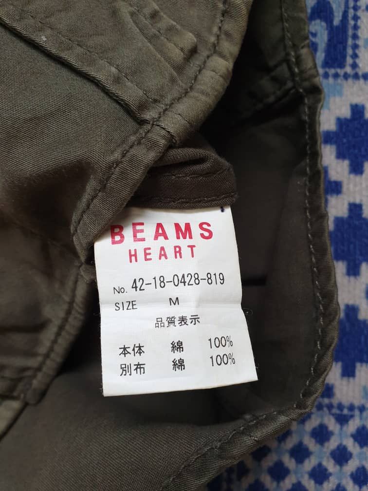Beams Plus 💥Beams heart green military Japanese shirt Size US M / EU 48-50 / 2 - 11 Thumbnail