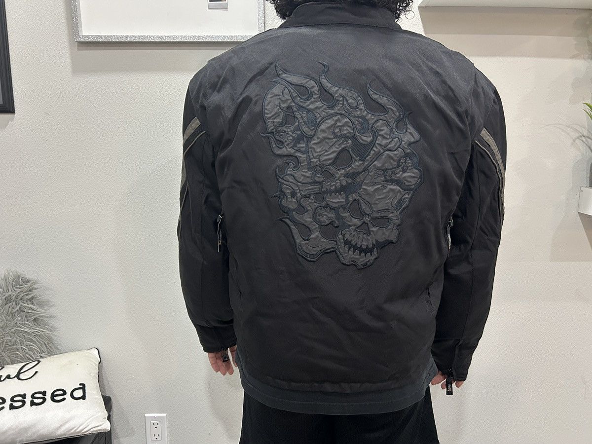 Xelement Y2K Grunge Reflective Skulls Motorcycle Xelement Jacket Size US XL / EU 56 / 4 - 9 Thumbnail