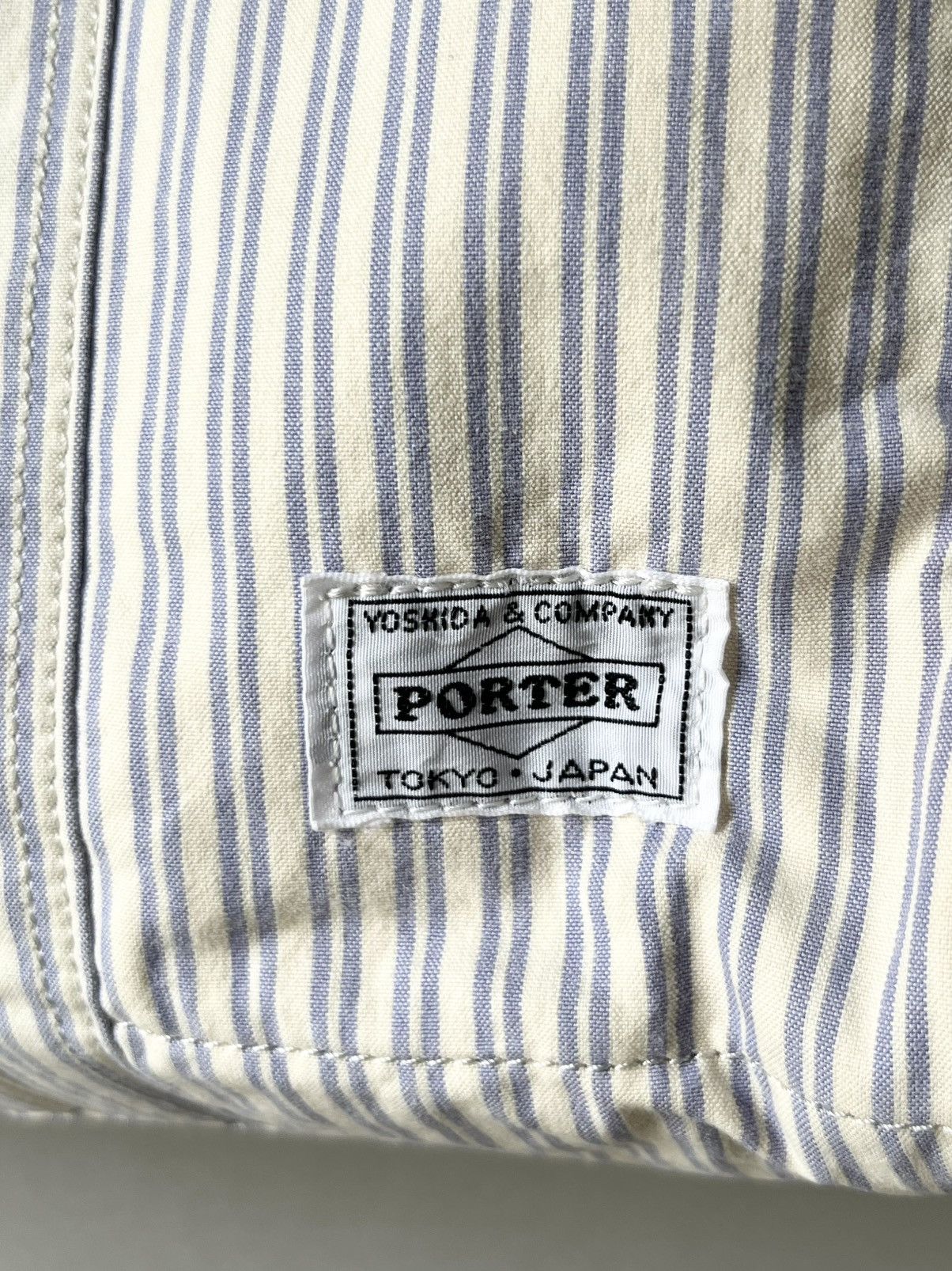 Porter Porter Yoshida Striped Canvas Tote Bag Japan Size ONE SIZE - 3 Thumbnail