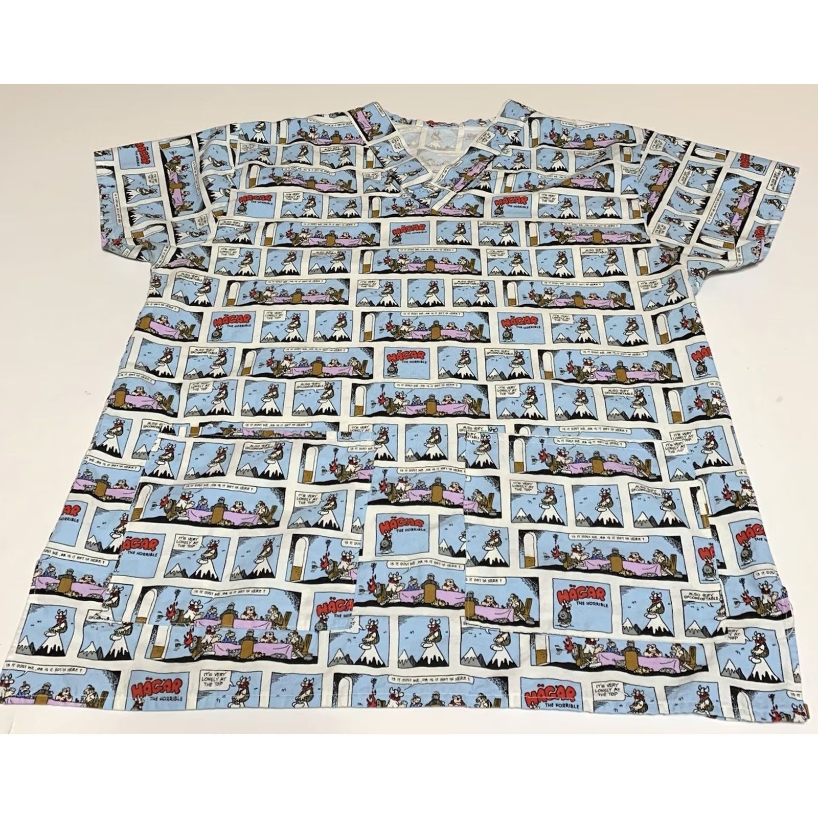 Haggar Hagar The Horrible Scrub Top Unisex L Size Multi-Color Medical Shirt Size US L / EU 52-54 / 3 - 2 Thumbnail