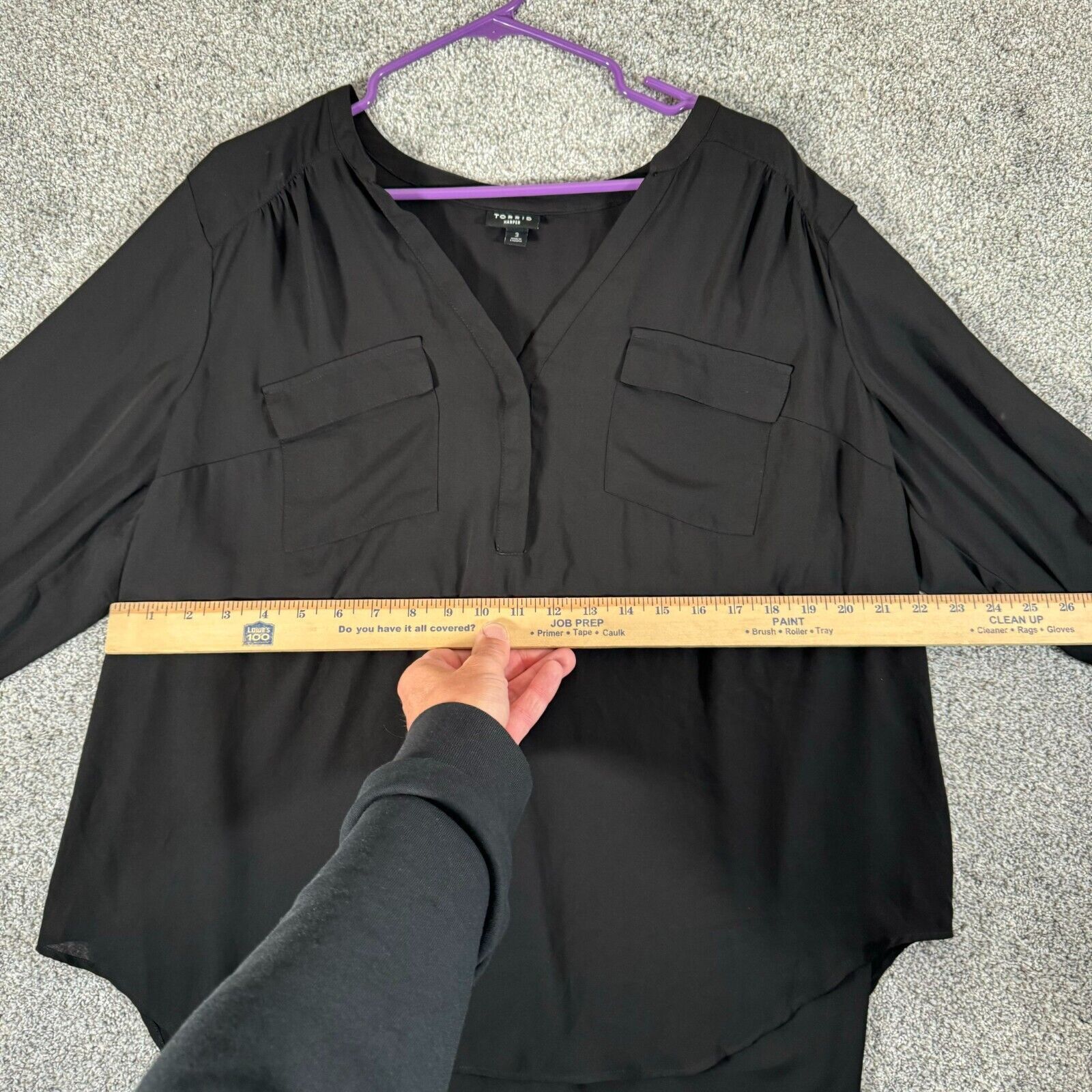 Other Torrid Harper Semi Sheer Top 3X Plus Hi-Lo Roll Tab Witchy Size 3XL / US 20-22 - 9 Thumbnail