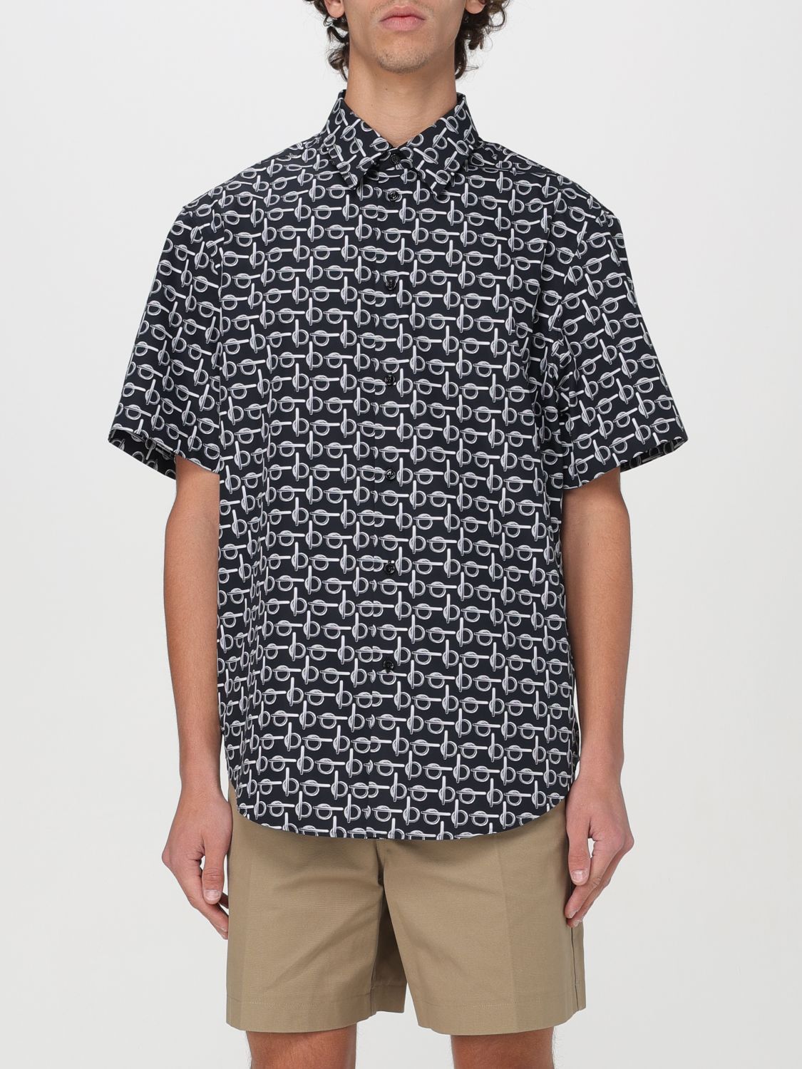 image of Burberry Shirt Men Silver (Size Large)