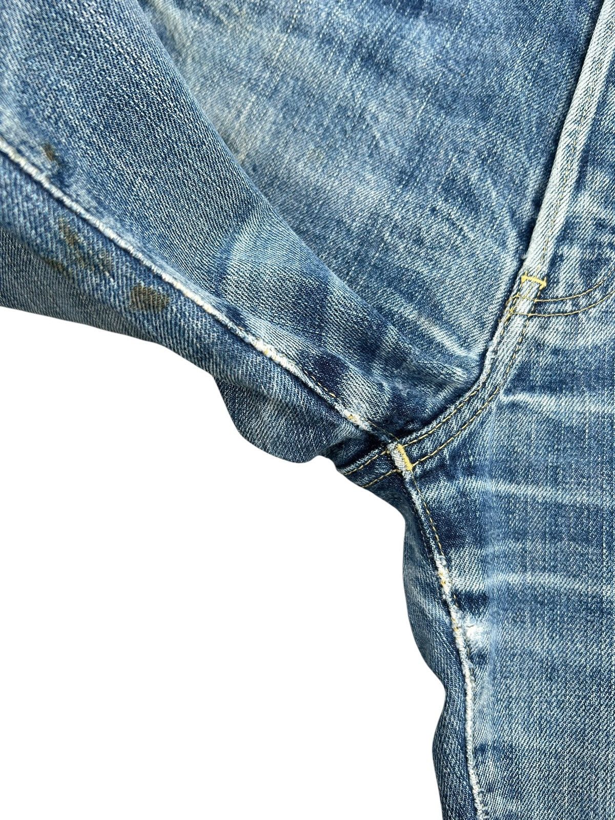 Kapital Vintage Levis Big E Selvedge Distressed Denim Jeans Size US 28 / EU 44 - 12 Thumbnail