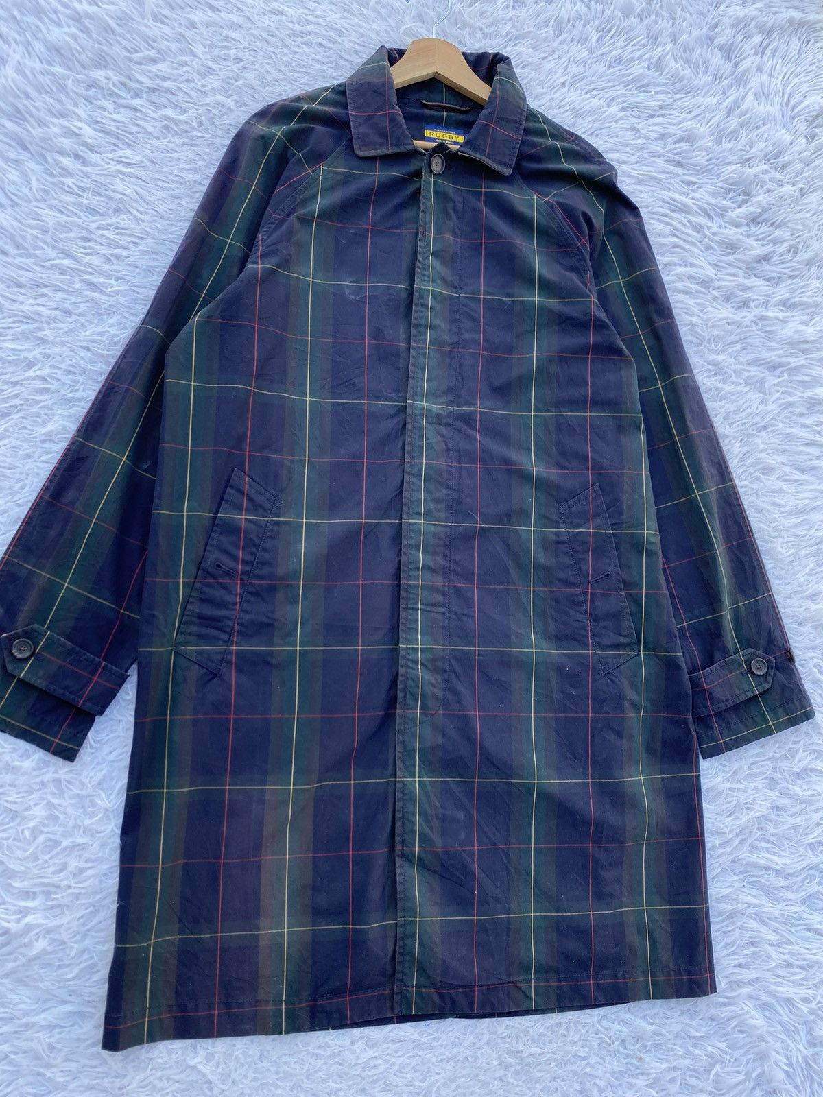 Ralph Lauren Vintage Polo Ralph Lauren Plaid Waxed Twill Balmacaan Coat Size US M / EU 48-50 / 2 - 5 Thumbnail