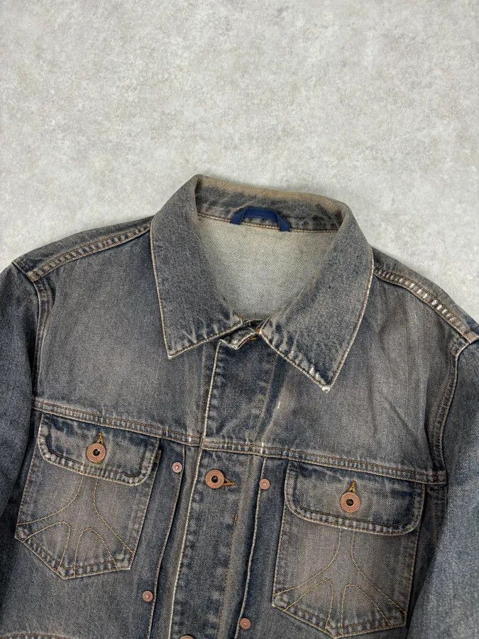 Moschino 1990s Moschino Faded Blue Grey Denim Jacket Size US L / EU 52-54 / 3 - 4 Thumbnail