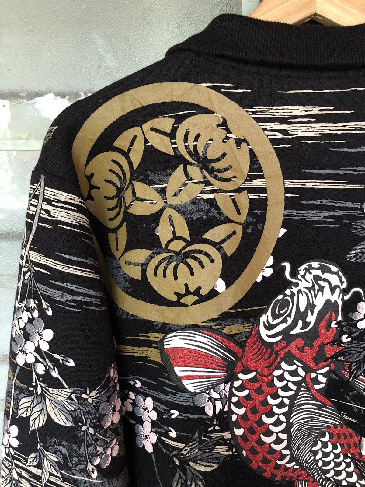 Karakuri Tamashii Vintage Sukajan Koi Fish Zipper Sweatshirt Size US M / EU 48-50 / 2 - 12 Thumbnail