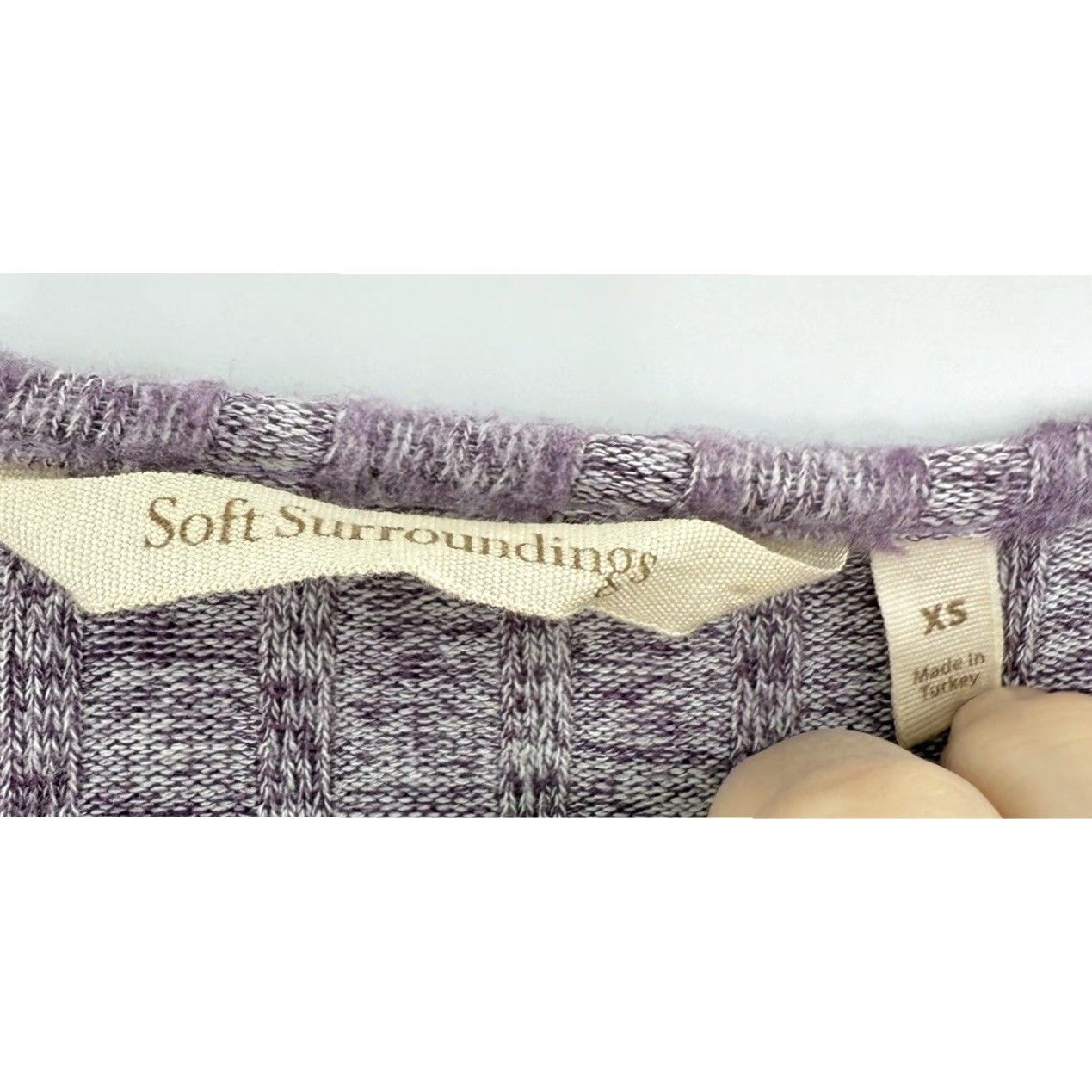 Soft Surroundings Soft Surroundings Cardigan Woman XS Round Neck Long Sleeve Solid Knit Open Boho Bohemian Purple" Size XS / US 0-2 / IT 36-38 - 5 Thumbnail