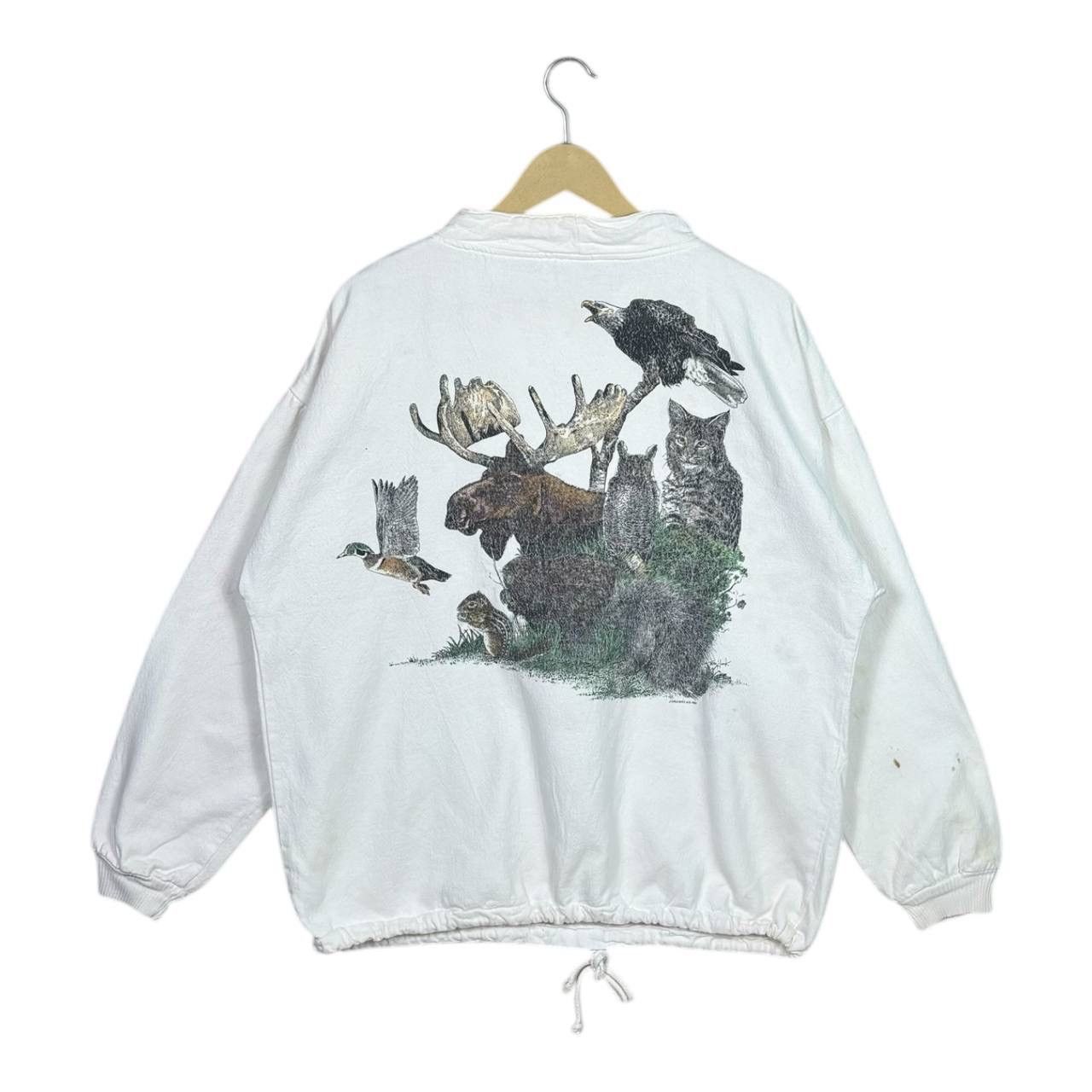 Habitat Vtg 80s Harlequin Nature Graphic Habitat Sweatshirt Ovp Size US M / EU 48-50 / 2 - 2 Thumbnail