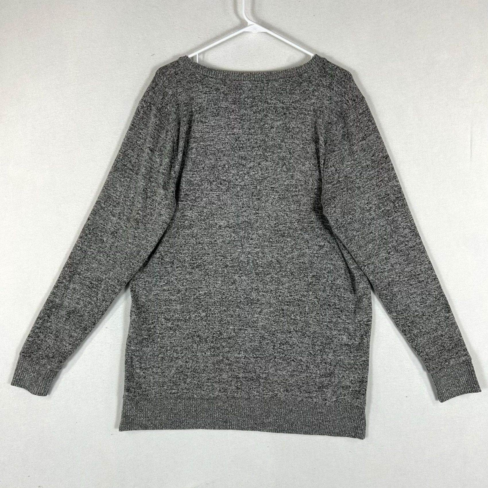 Lucky Brand Lucky Brand Lightweight V-Neck Sweater Womens Large Long Sleeve Pullover Gray Size L / US 10 / IT 46 - 7 Thumbnail