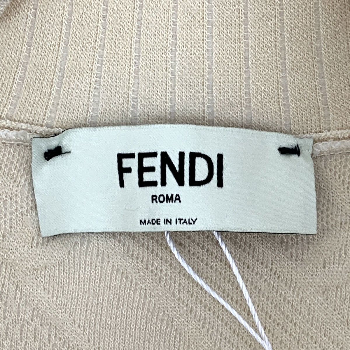 Fendi Fendi Beige Stand Collar Zipper Knit Dress K26WX Size S / US 4 / IT 40 - 5 Thumbnail
