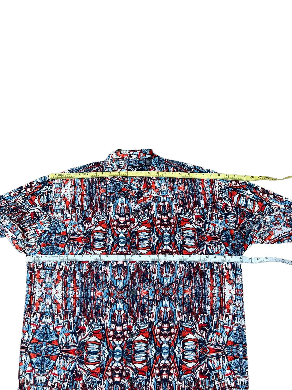 Karl Kani Vintage Karl Kani Loop Collar Abstract Hawaiian Shirt Size US L / EU 52-54 / 3 - 3 Thumbnail