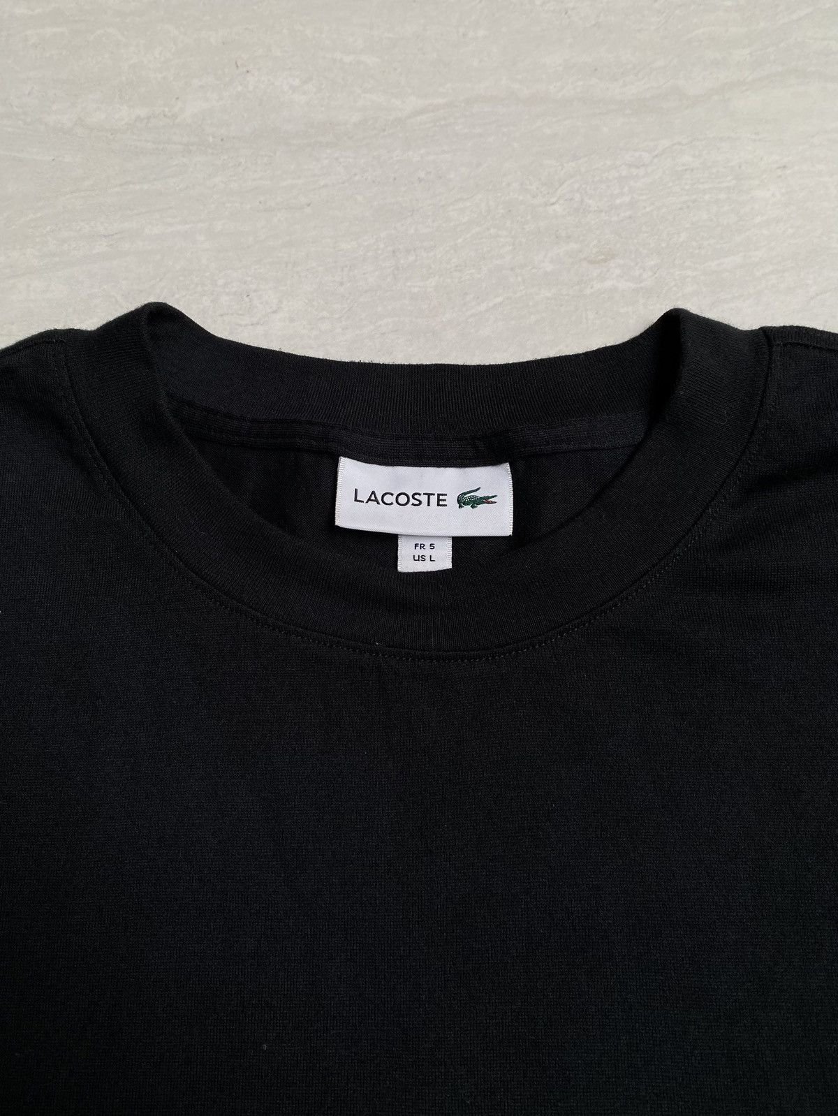 Lacoste LACOSTE Black Logo Oversize Boxy T-shirt Size US L / EU 52-54 / 3 - 5 Thumbnail