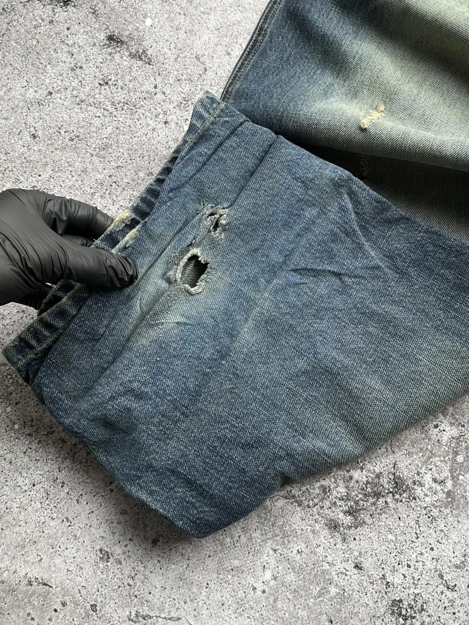 Japanese Brand Vintage Wide Faded Overalls C416(V609) Size US 32 / EU 48 - 5 Thumbnail