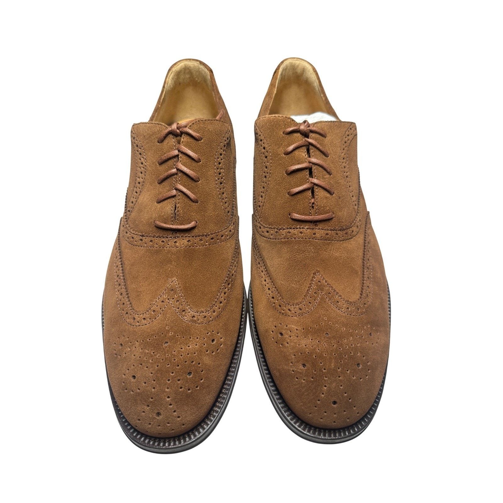 Lands' End Lands End Mens Brown Suede Wingtip Oxford Shoes Size 13 NWT Size US 13 / EU 46 - 2 Thumbnail