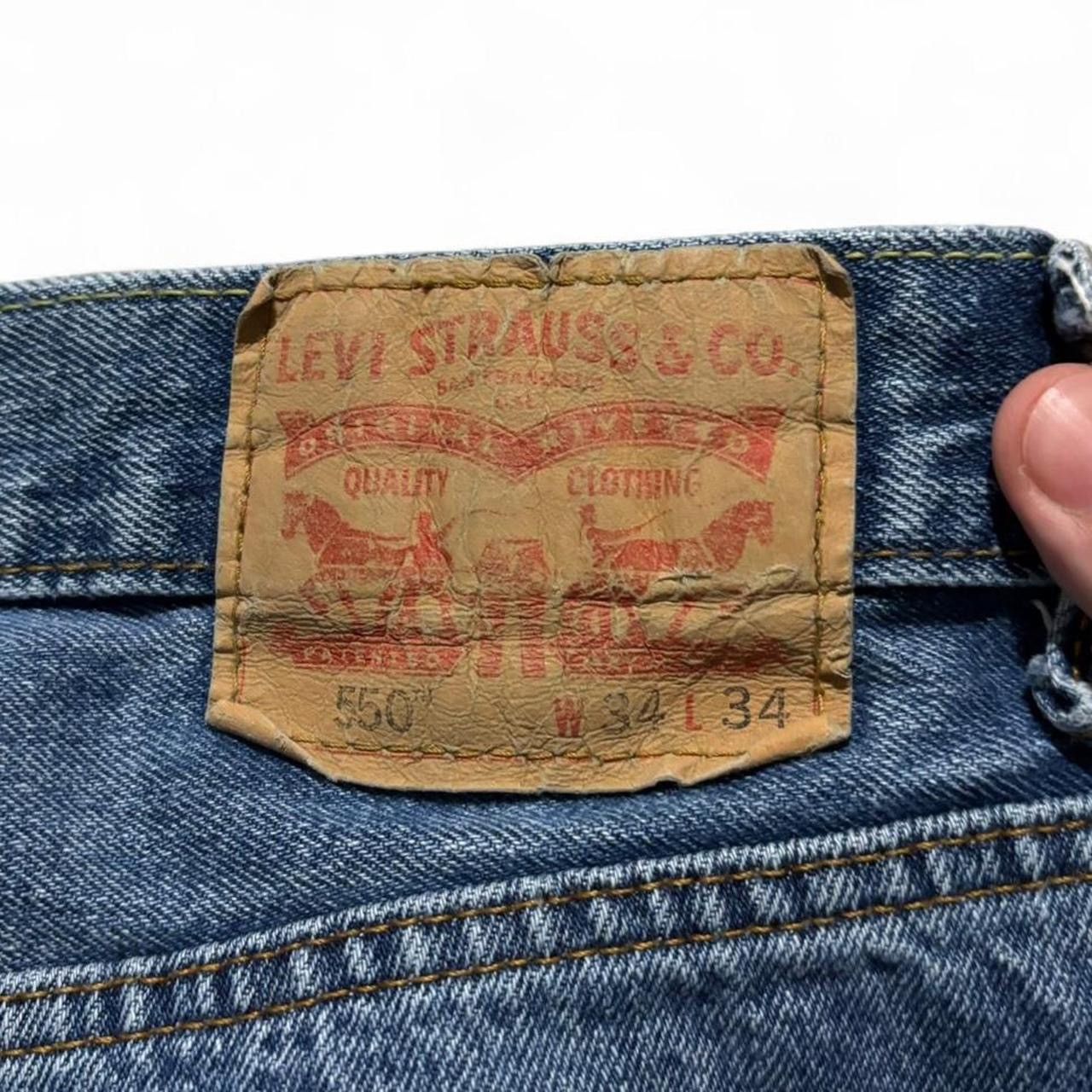 Levi's Levi's 550 Midwash Blue Relaxed Baggy Denim Jeans Size US 33 - 8 Thumbnail