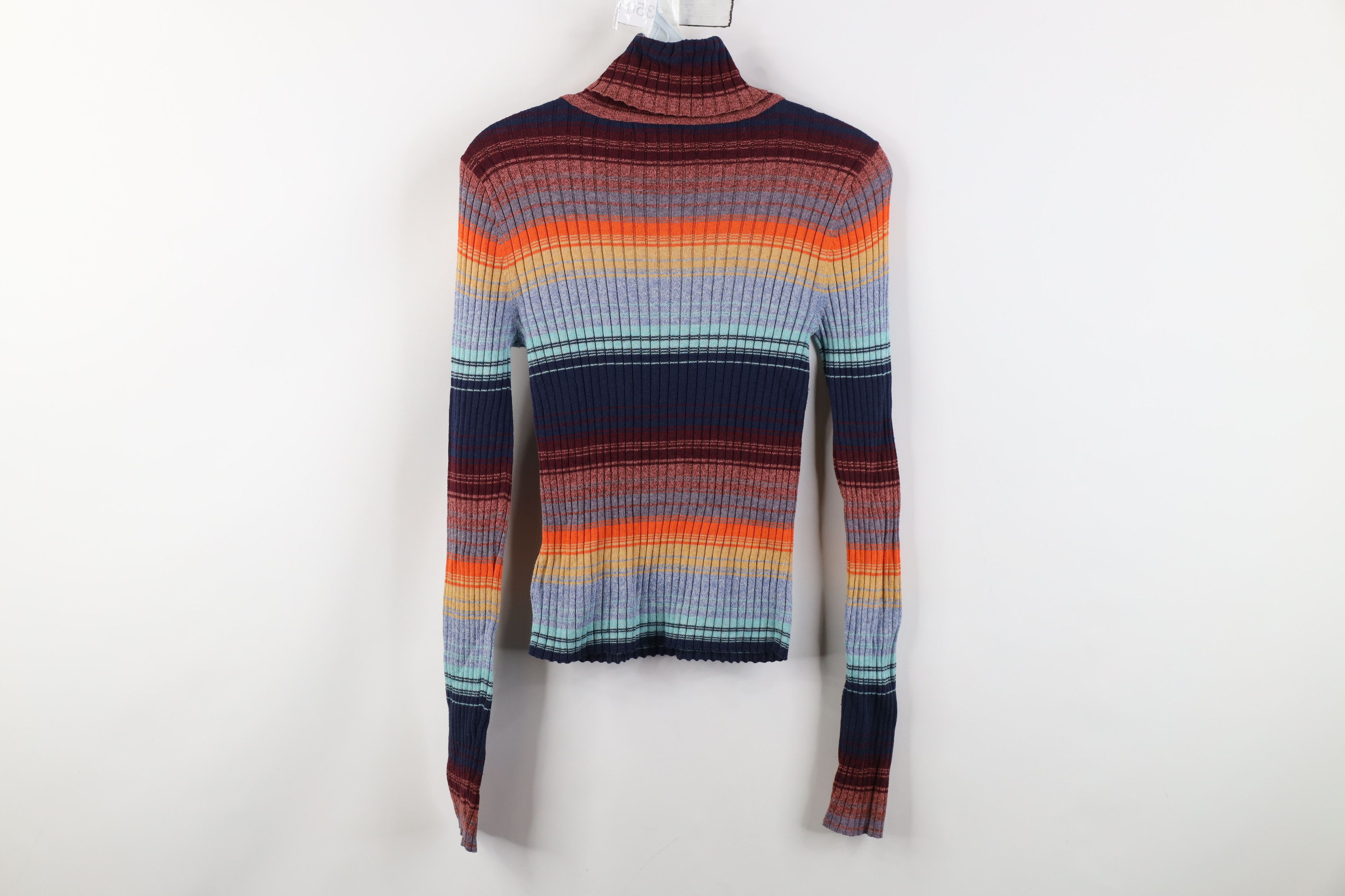 American Eagle Outfitters Vintage Y2K American Eagle Striped Turtleneck Sweater Size M / US 6-8 / IT 42-44 - 9 Thumbnail
