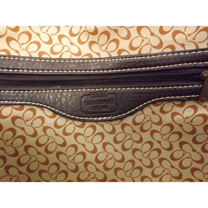 Coach Coach Big Logo Messenger Bag Luggage Strap Brown Everyday Me