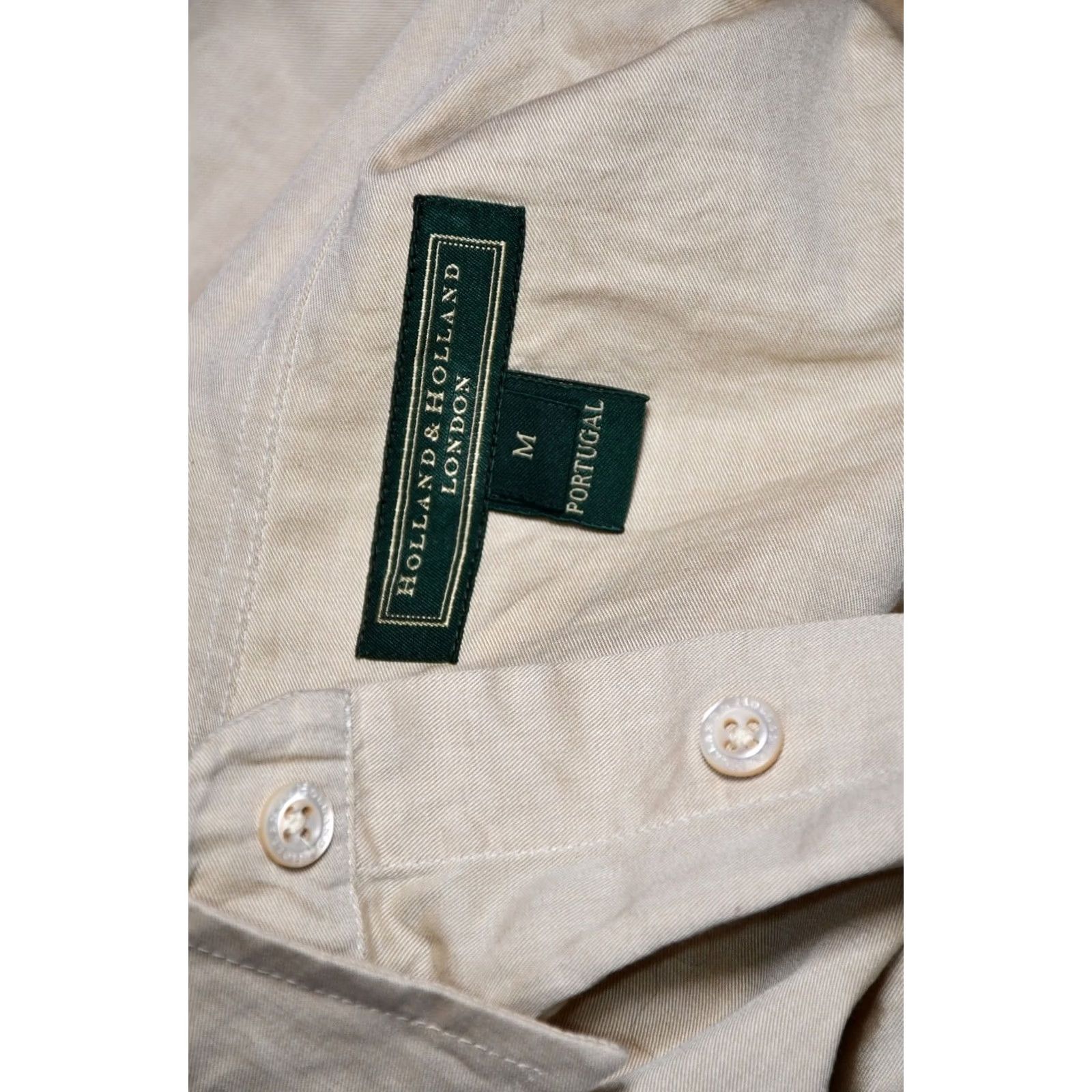 Vintage Holland & Holland Shirt Button-Down M Beige Cotton Men Regular Size M Size US M / EU 48-50 / 2 - 4 Thumbnail