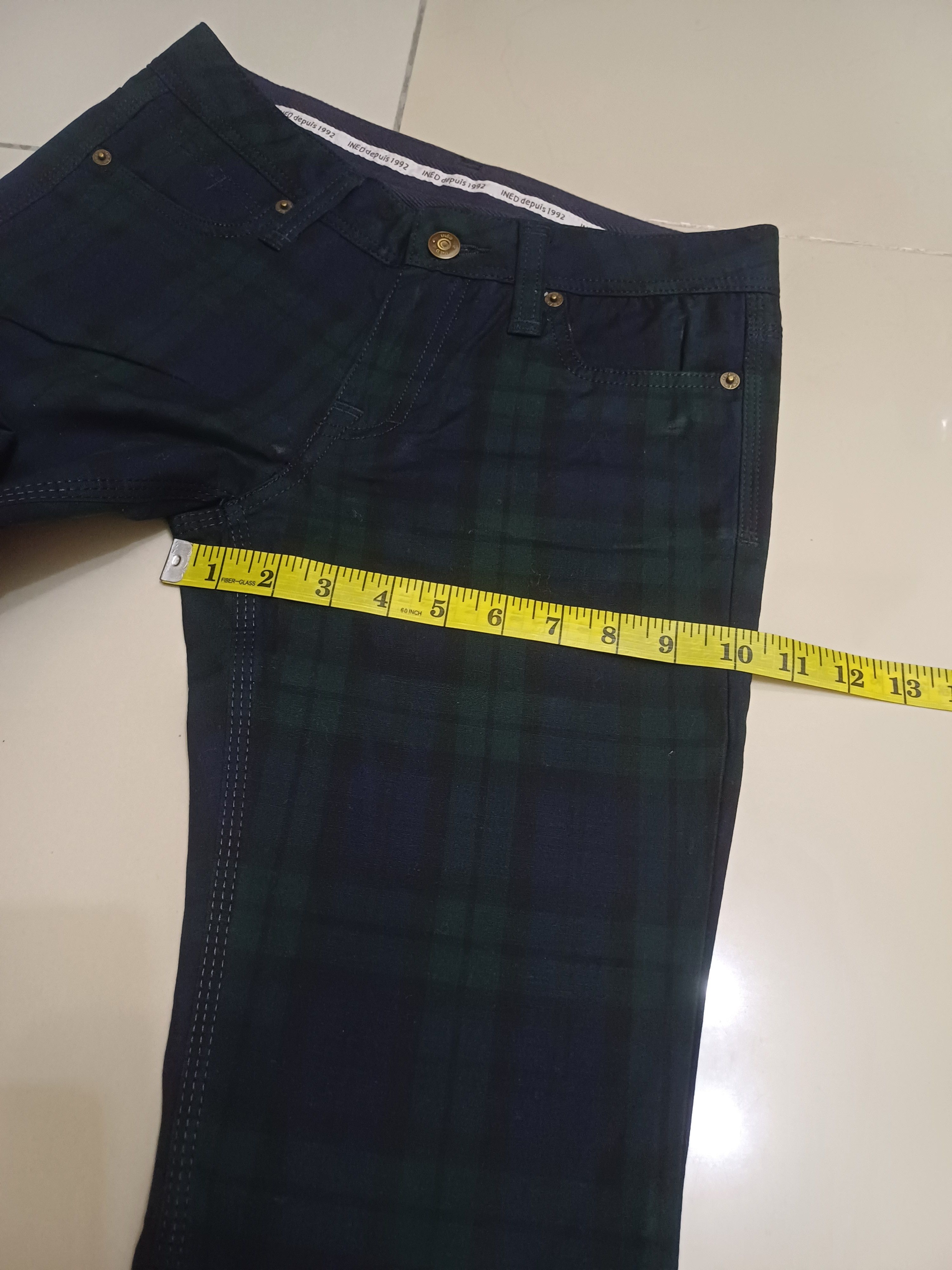 Designer × Japanese Brand × Yohji Yamamoto Awesome Ined skiny pants, plaid design 🔥🔥 Size 28" / US 6 / IT 42 - 9 Thumbnail