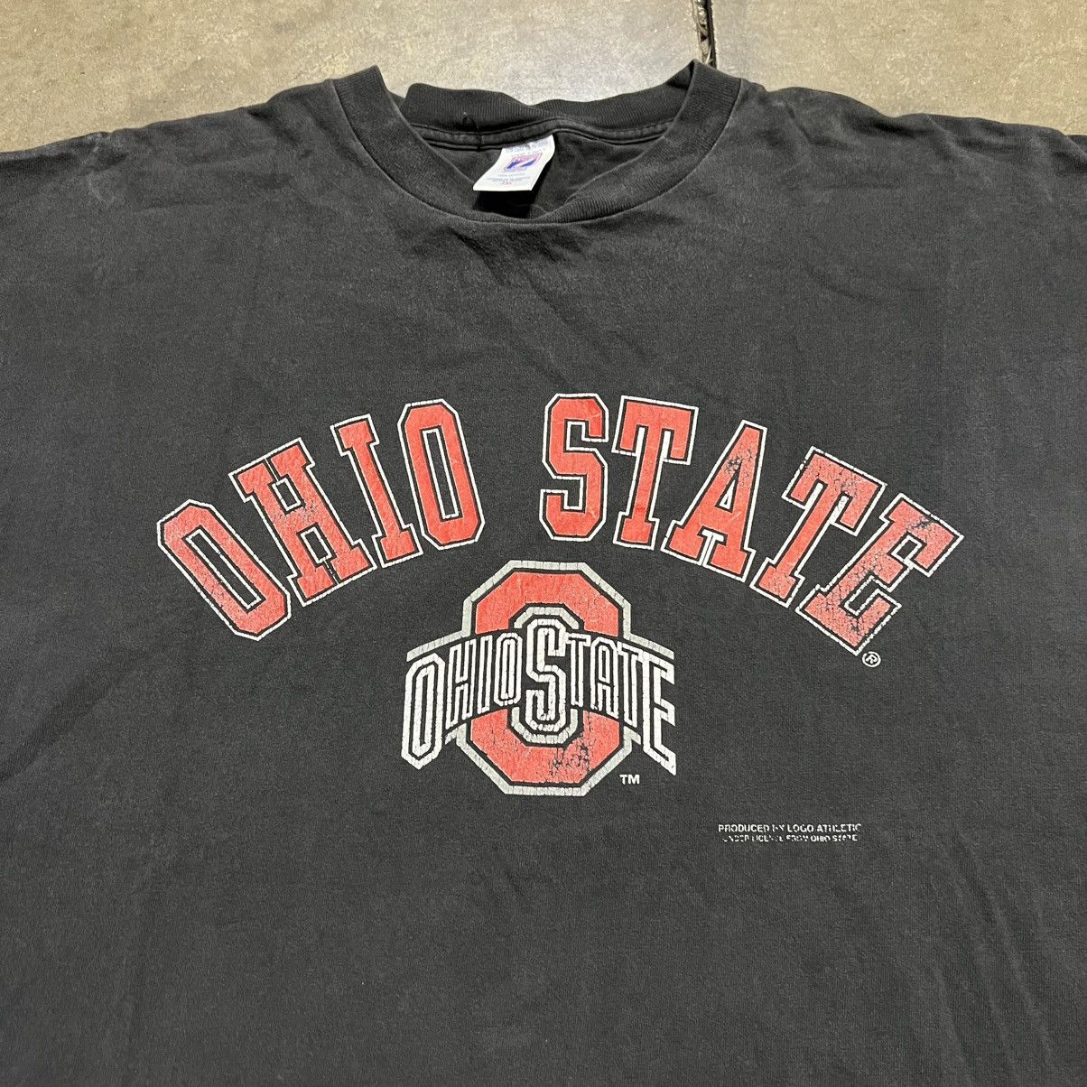 Logo 7 Vintage Ohio State Buckeyes Logo 7 T shirt Faded Black 90s Size US XXL / EU 58 / 5 - 5 Thumbnail