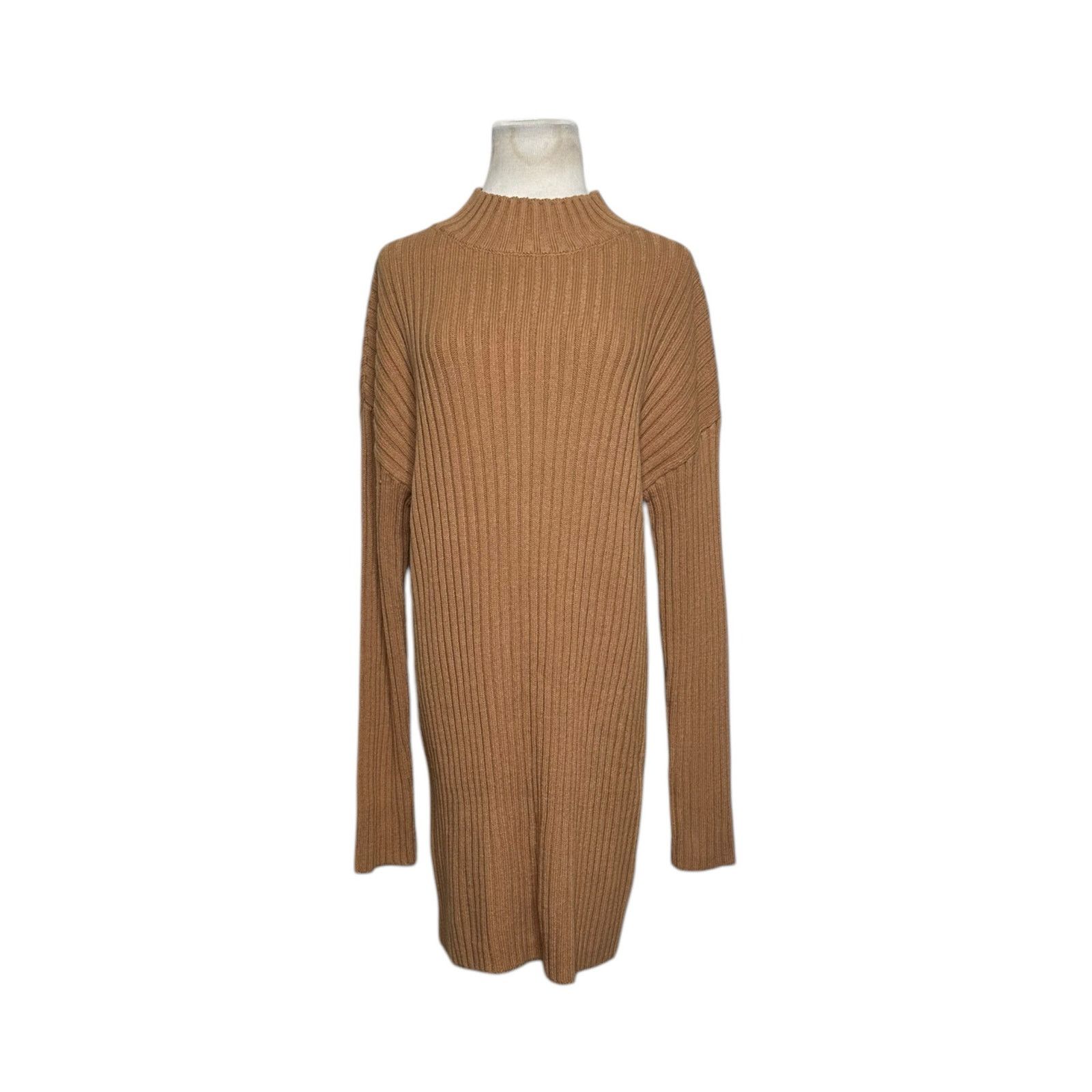 BP. BP brown knit long sleeves sweater mini dress size Small Size S / US 4 / IT 40 - 11 Thumbnail