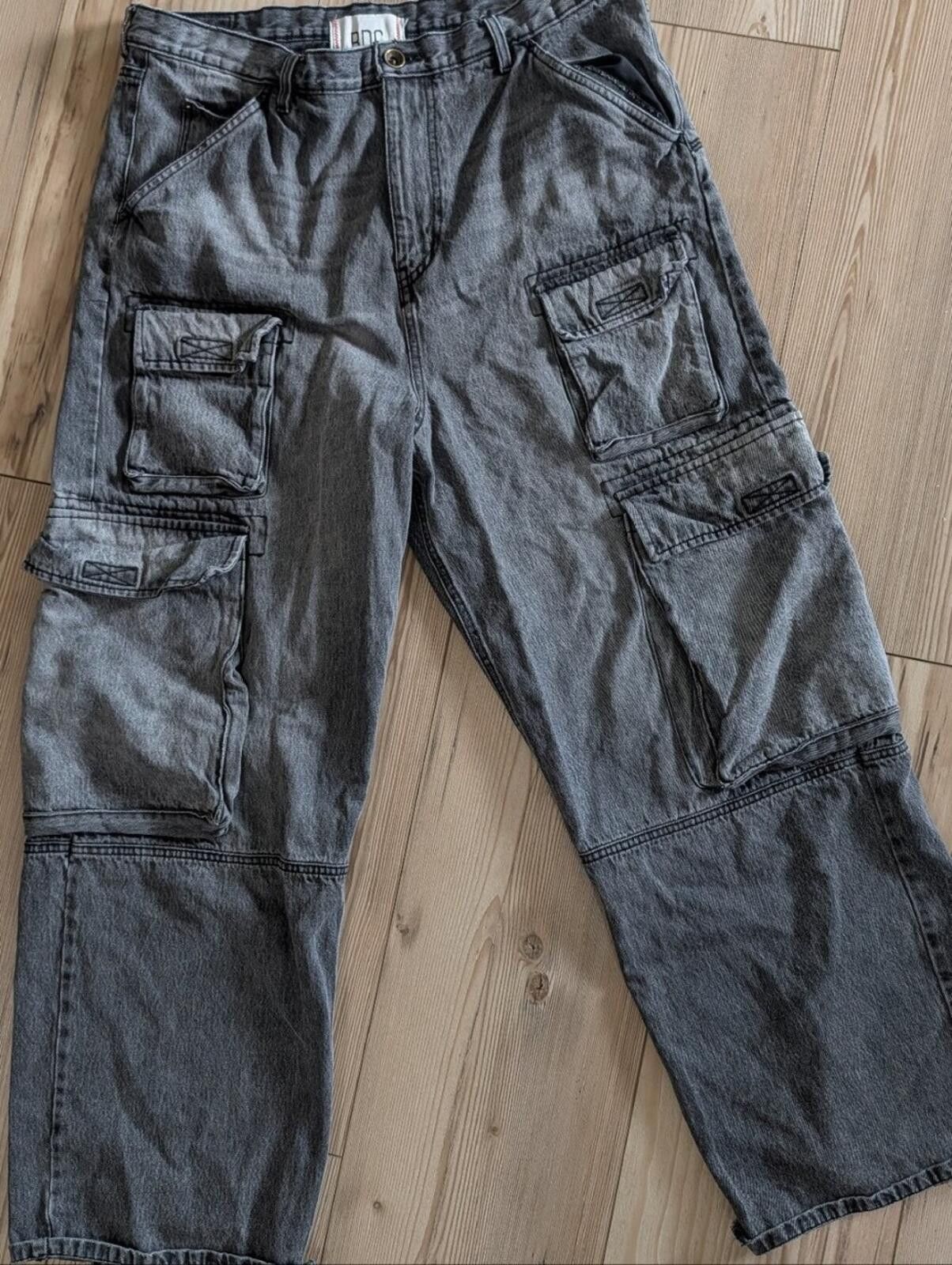 Bdg BDG Gray Washed Cargo Pants Size 38" / US 16 / IT 52 - 4 Thumbnail