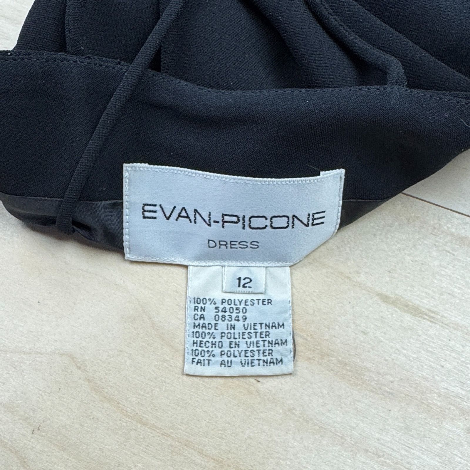 Vintage Vintage 90s Black Mock Neck Strappy Back Cocktail Dress Size M / US 6-8 / IT 42-44 - 4 Thumbnail