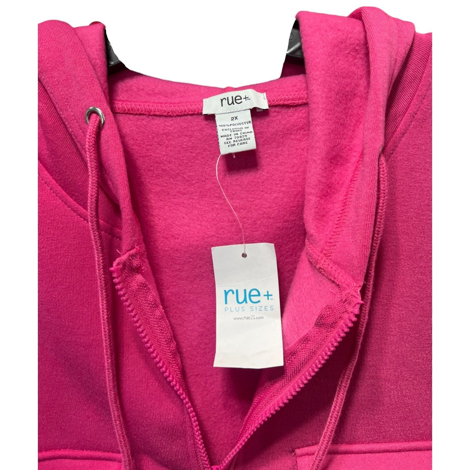 rue21 Rue 21 - Women's Long Sleeve Hooded Sweatshirt - Pink - 2X Size XXL / US 16-18 / IT 52-54 - 10 Thumbnail