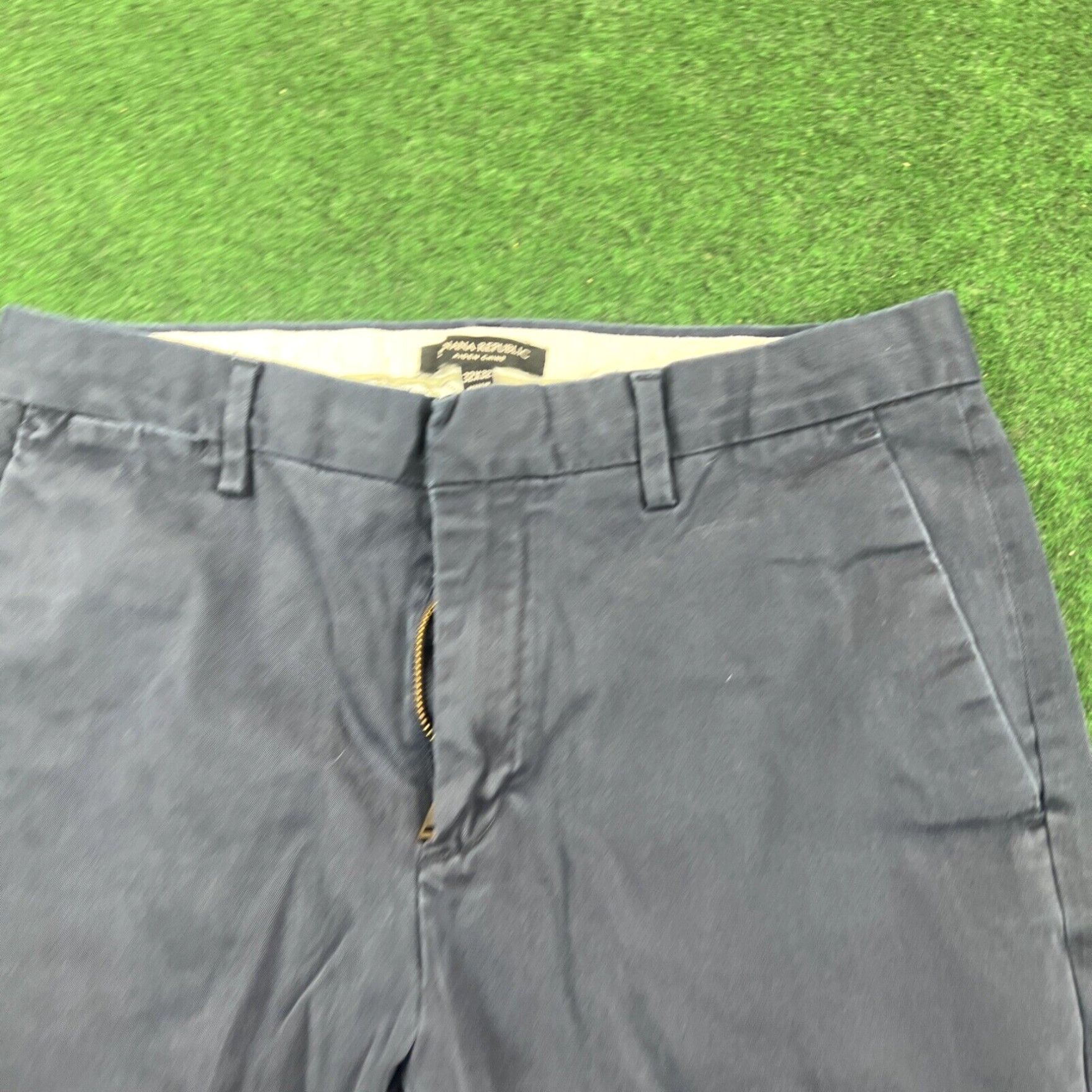 Banana Republic Banana Republic Aiden Men's Slim Fit Navy Blue Twill Chino Size 32x32 Size ONE SIZE - 5 Thumbnail
