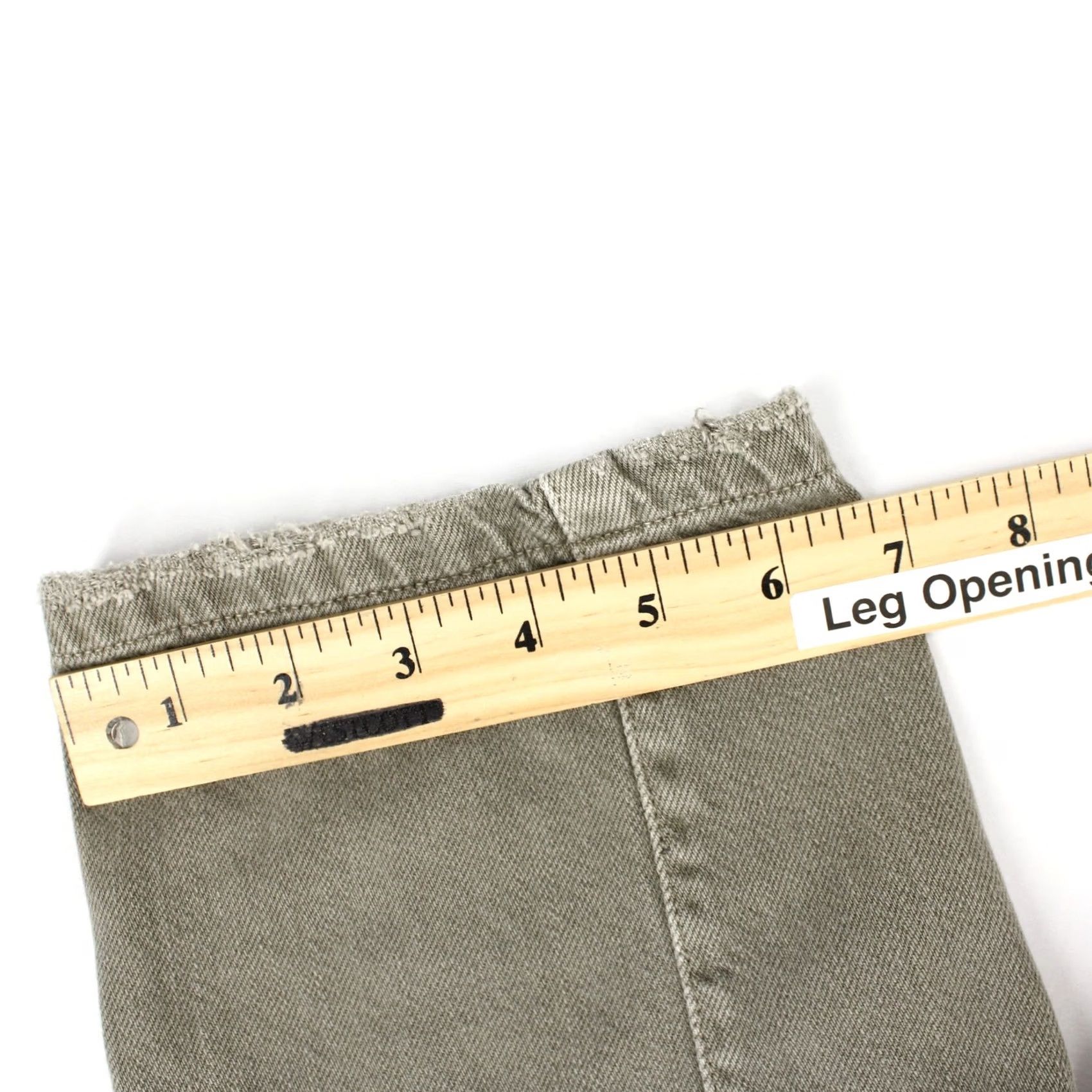 AMO AMO Slouch Trouser Pants Womens 32 Gray Green High Rise Ankle Crop Made in USA Size 24" / US 00 / IT 34 - 7 Thumbnail