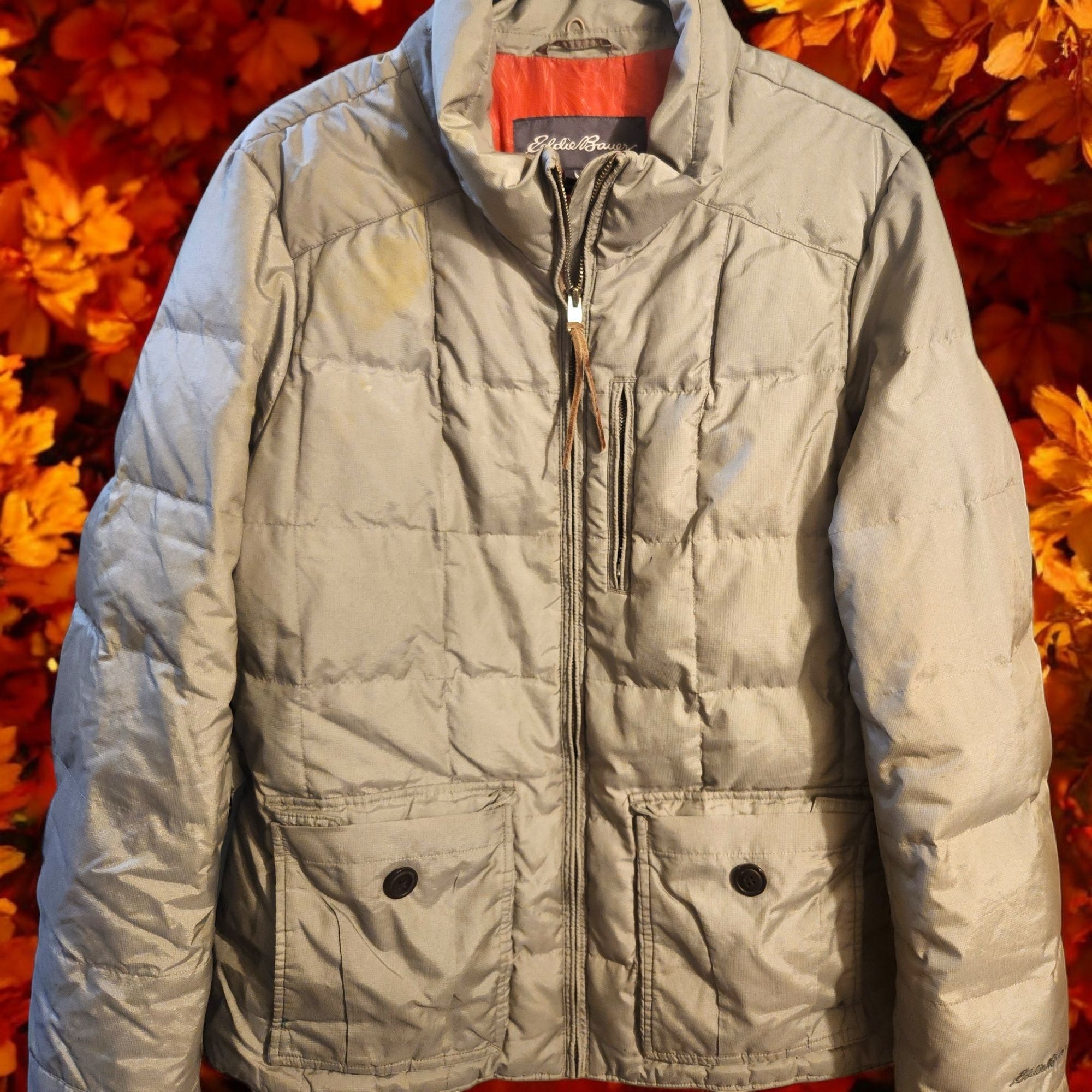 Eddie Bauer Eddie Bauer Womens Down Puffer Jacket Tan Size XL Quilted Sn Size XL / US 12-14 / IT 48-50 - 6 Thumbnail