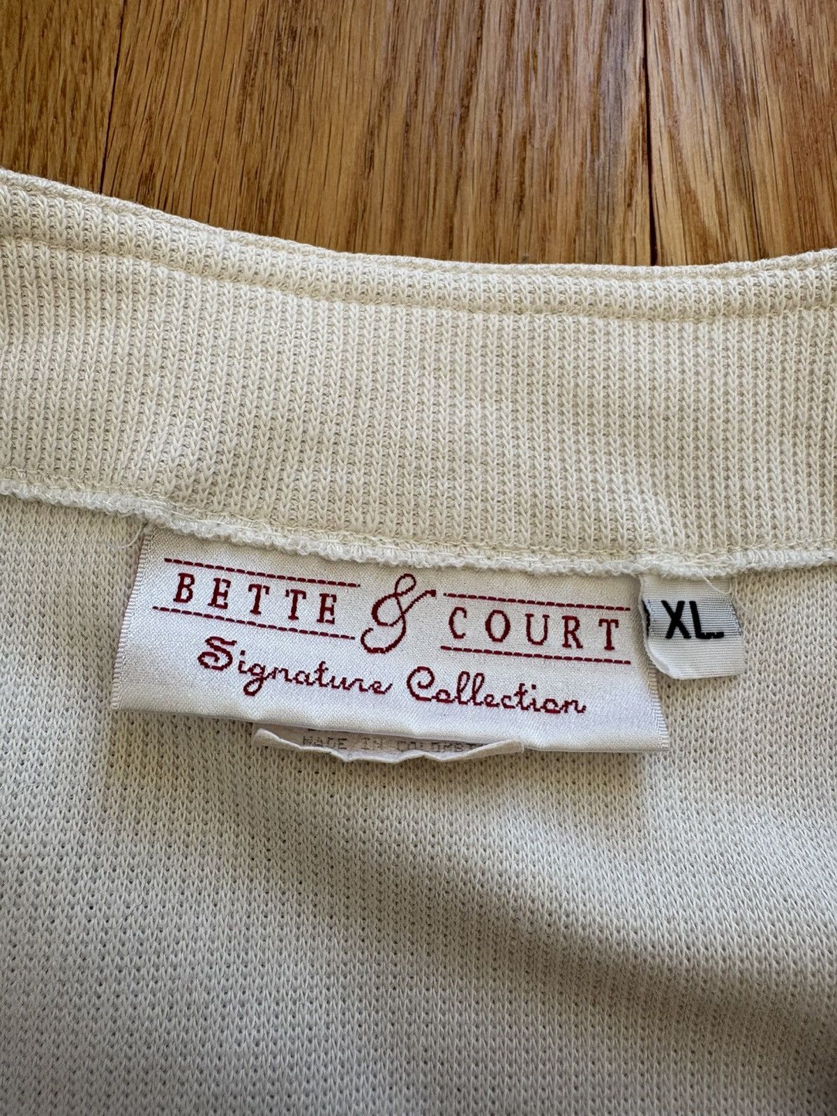 Other Bette & Court Vintage 80s Cream Zip-Up Golf Cardigan XL Size XL / US 12-14 / IT 48-50 - 3 Thumbnail