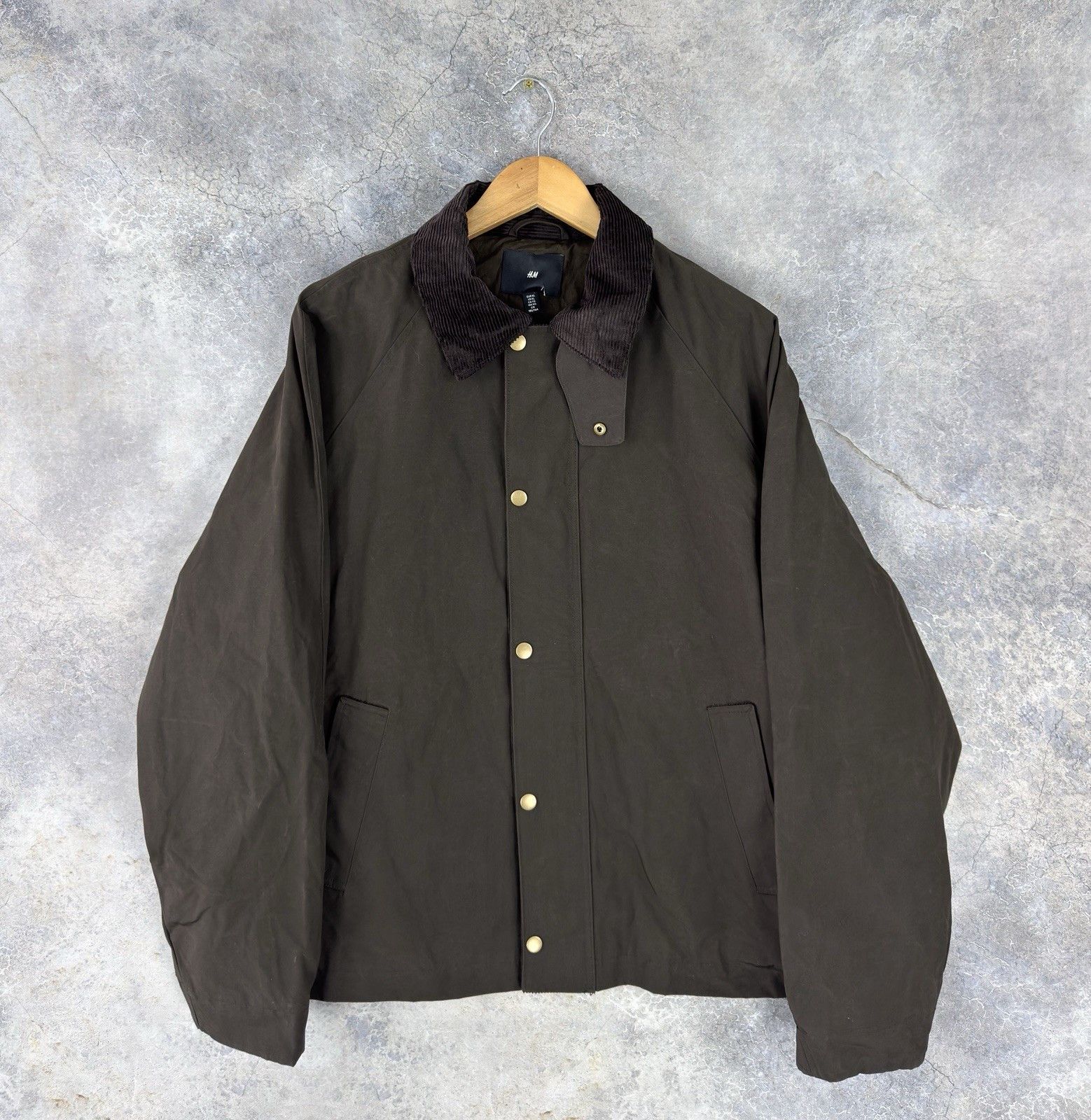 H&M H&M Waxed Wax Transport Casual Jacket Relaxed Fit Size US XL / EU 56 / 4 - 3 Thumbnail