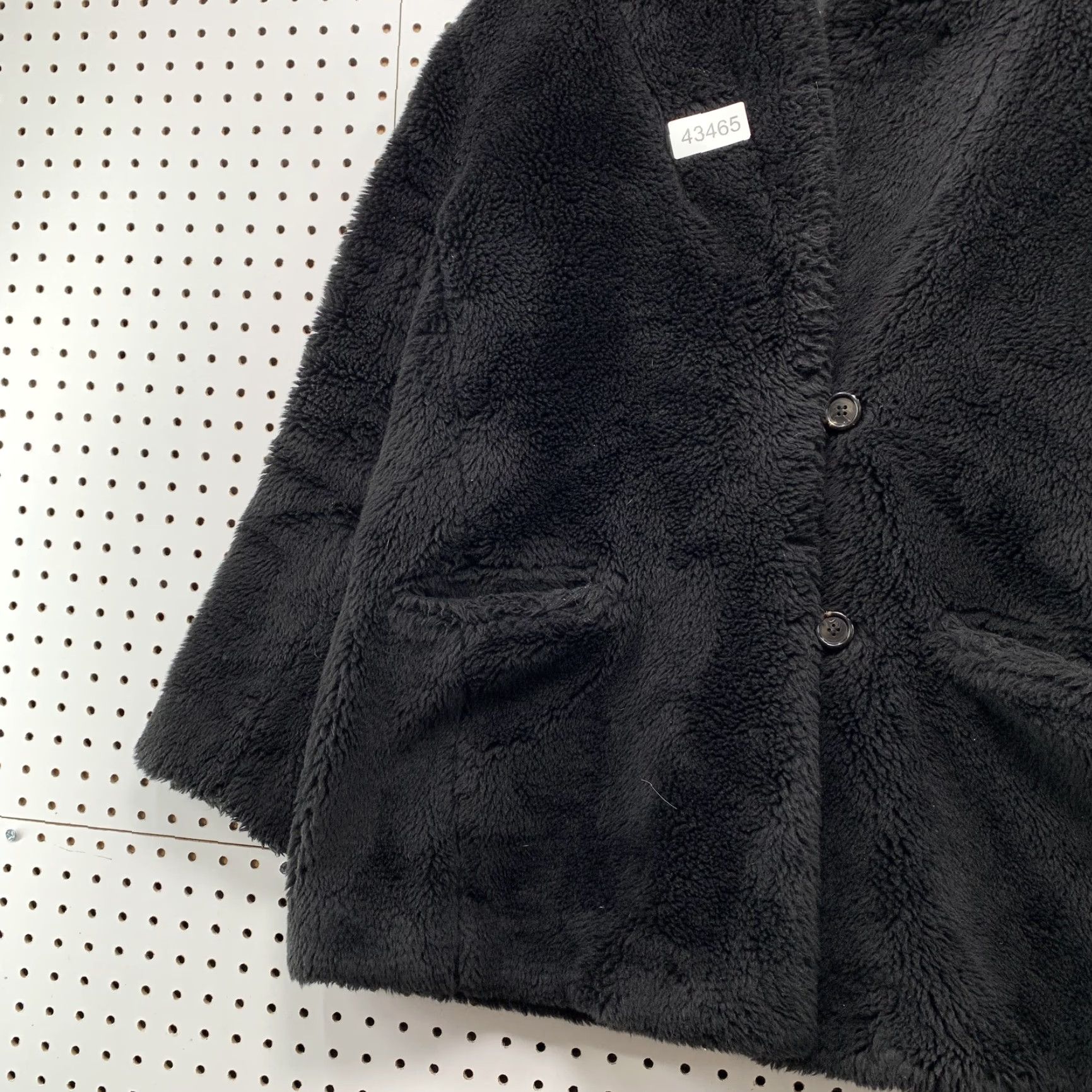 J.Crew VINTAGE JCrew Black Sherpa Teddy Coat Womens Medium Deep Pile Sherpa Casual Lined Size M / US 6-8 / IT 42-44 - 2 Thumbnail