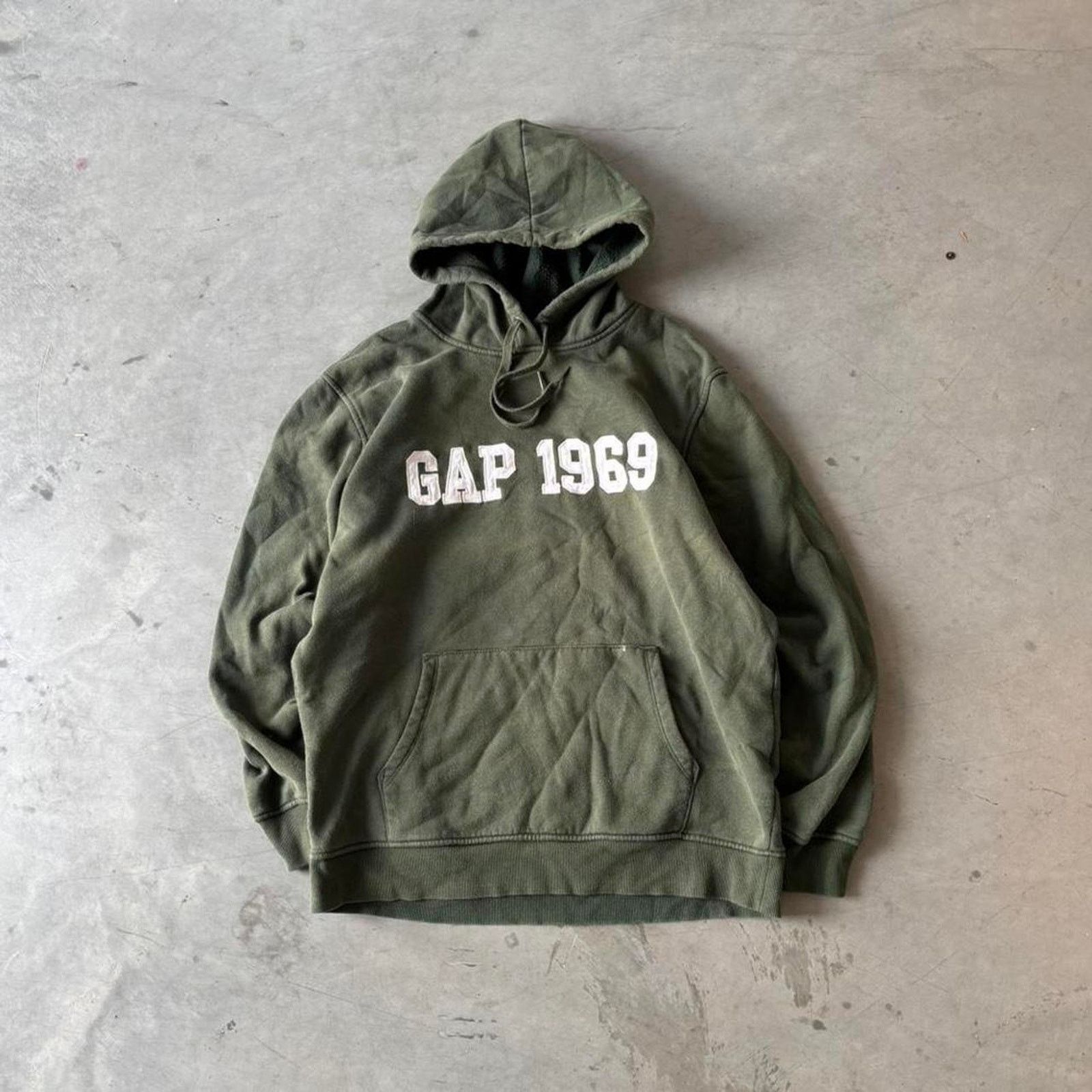 Gap Y2k green earthtone gap embroidered hoodie Size US L / EU 52-54 / 3 - 1 Thumbnail