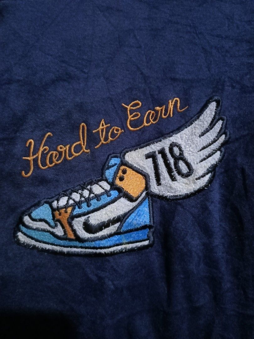 Nike Nike hard to earn varsity jacket Size US M / EU 48-50 / 2 - 2 Thumbnail
