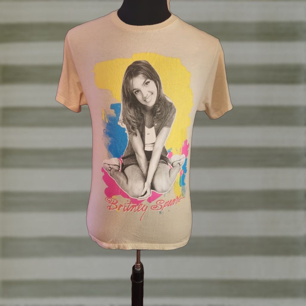 Vintage Britney Spears T-Shirt Yellow 2023 Licensed Graphic Tee Size M Unisex Adults Short Sleeve Crew Neck Cotton Size US M / EU 48-50 / 2 - 1 Thumbnail