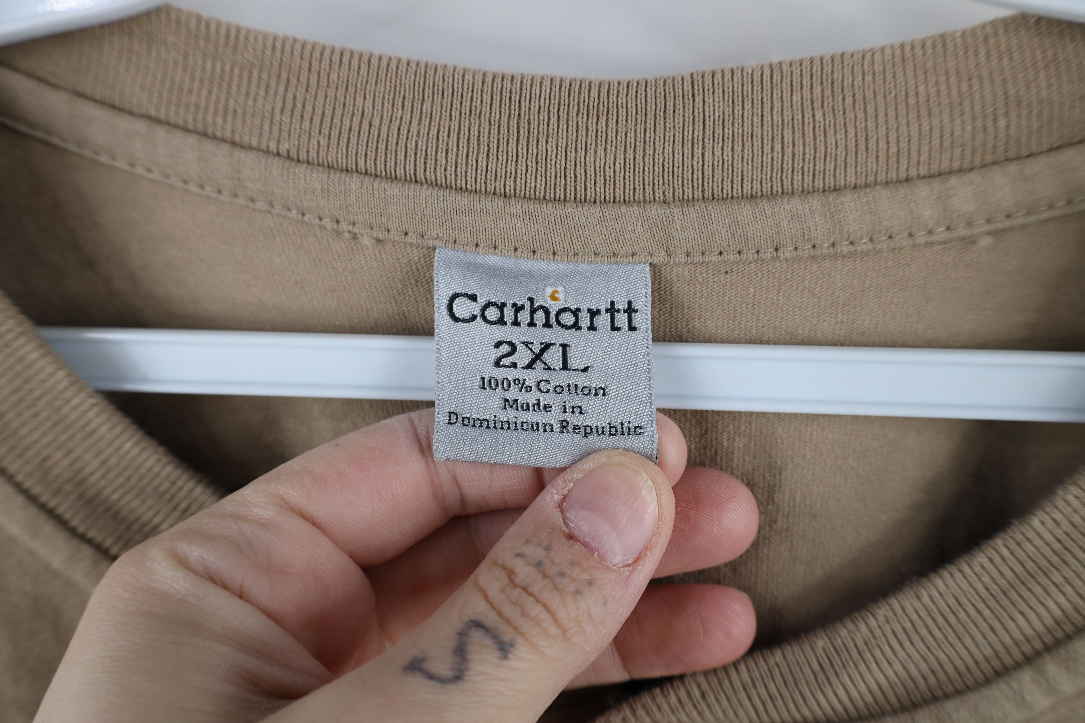 Carhartt × Vintage Vintage Y2K Carhartt Spell Heavyweight Pocket Henley T-Shirt Size US XXL / EU 58 / 5 - 7 Thumbnail