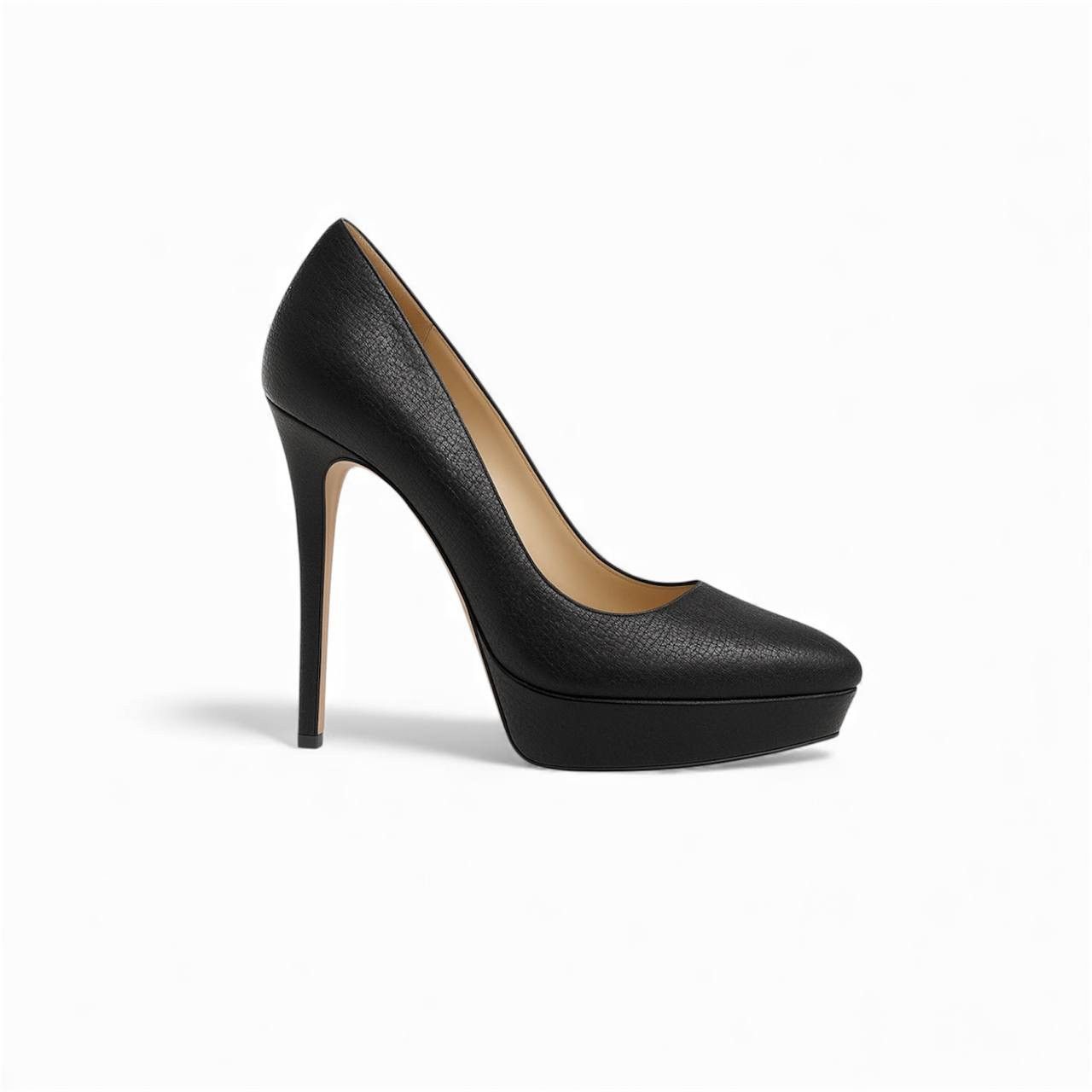 Jimmy Choo JIMMY CHOO LONDON BLACK GLITTER LOVE POINTED PUMPS HEELS 40 Size US 10 / IT 40 - 1 Thumbnail