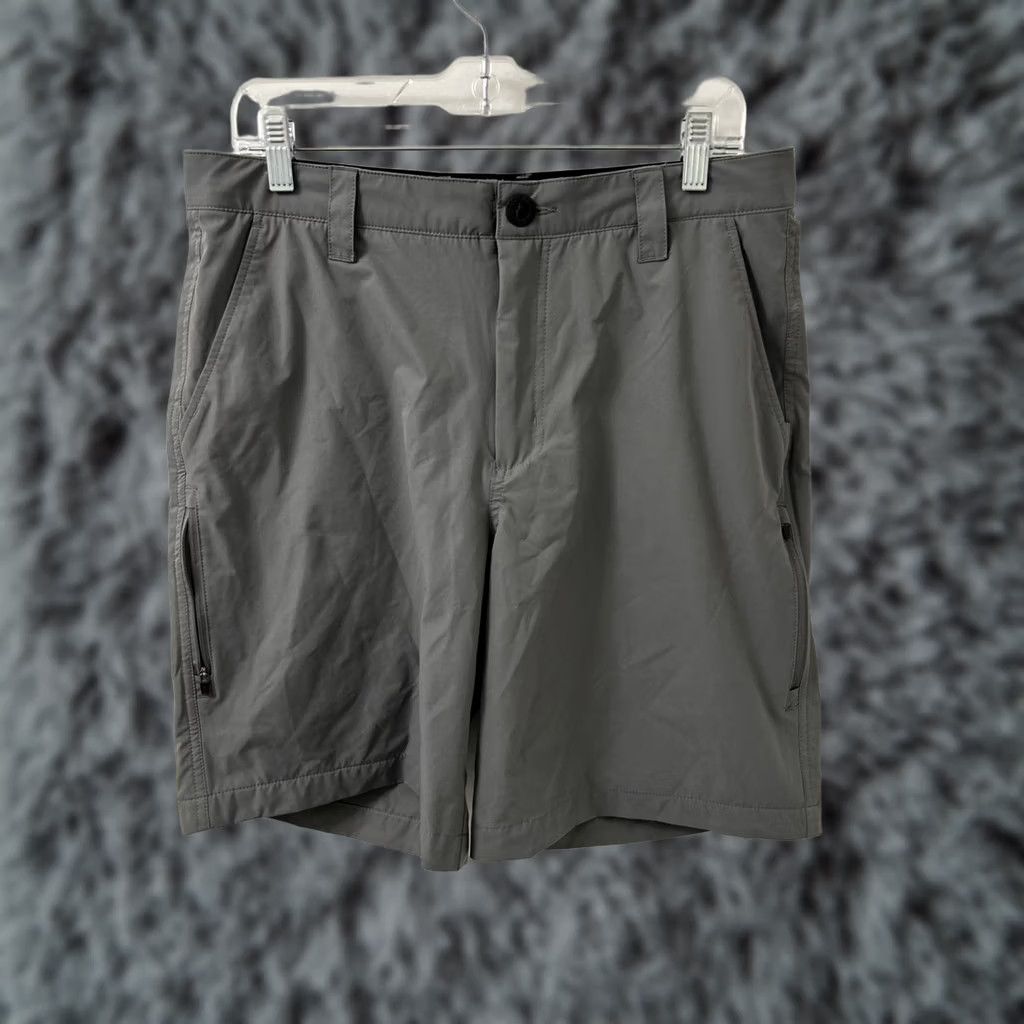Orvis Orvis Mens 32 Gray Tech Shorts Flat Front Chino Nylon Spandex Pockets Zipper 8.5” Outdoor Casual Han Size US 32 / EU 48 - 1 Thumbnail