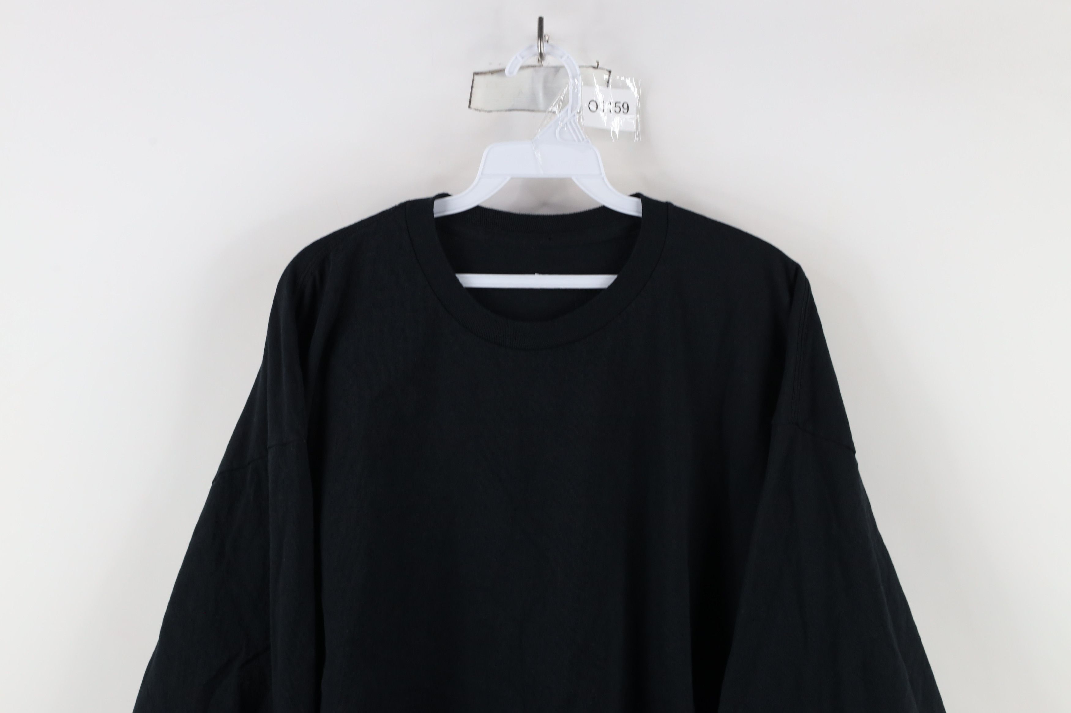 Vintage Vintage 90s Streetwear Long Sleeve T-Shirt Black Cotton Size US XXL / EU 58 / 5 - 2 Thumbnail
