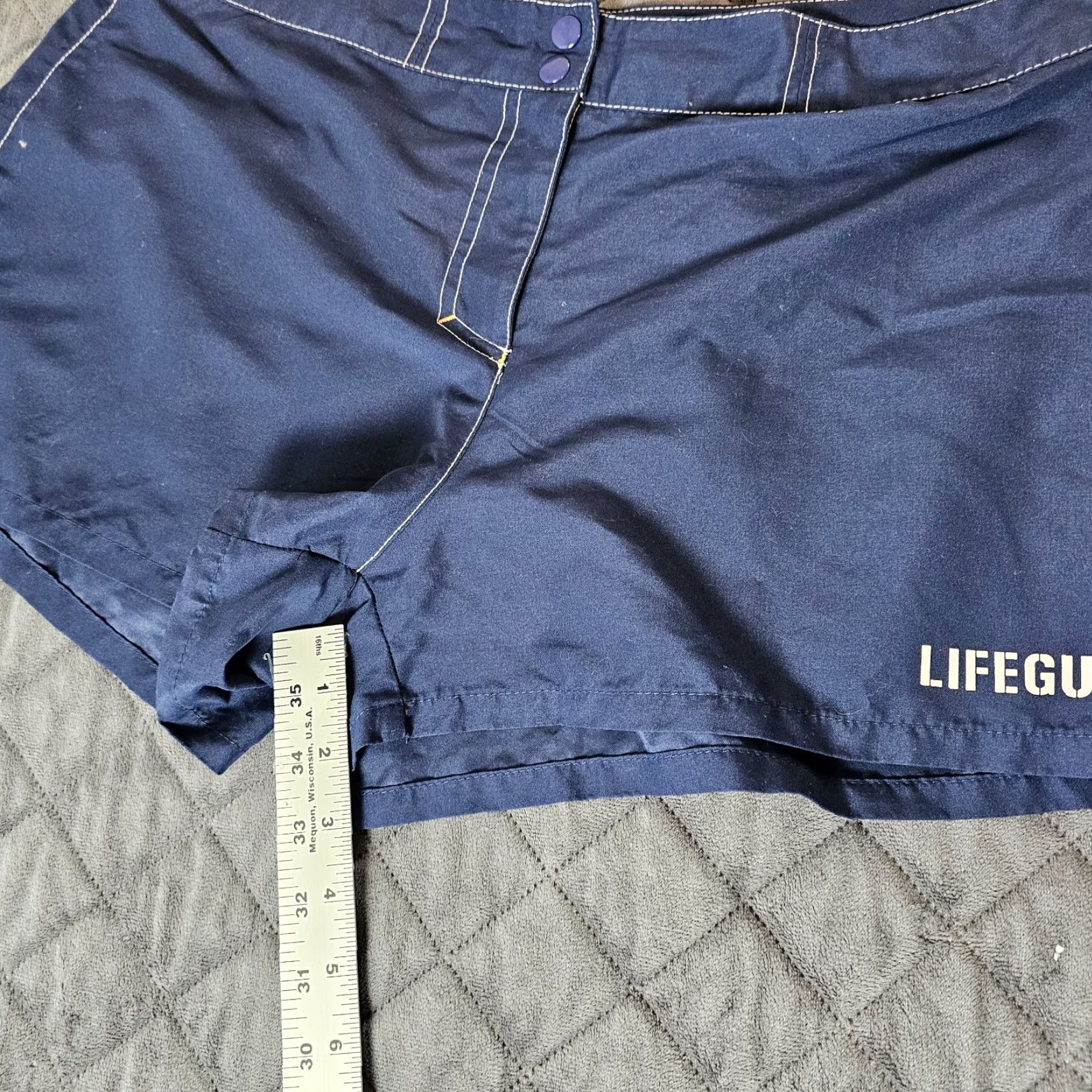 Speedo Speedo Women's LIFEGAURD Swim Trunks Navy Blue Pocket Size 14 Button Beach Pool Size ONE SIZE - 5 Thumbnail