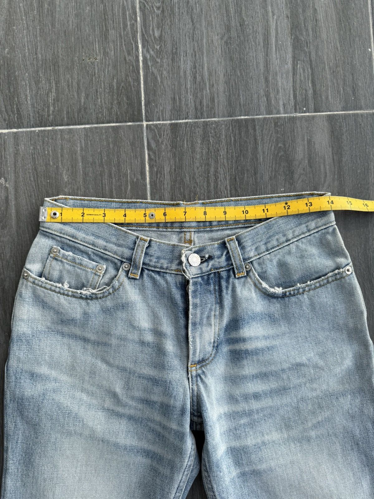 Helmut Lang Vintage 1998 HELMUT LANG "Broken Denim" Size US 28 / EU 44 - 18 Thumbnail