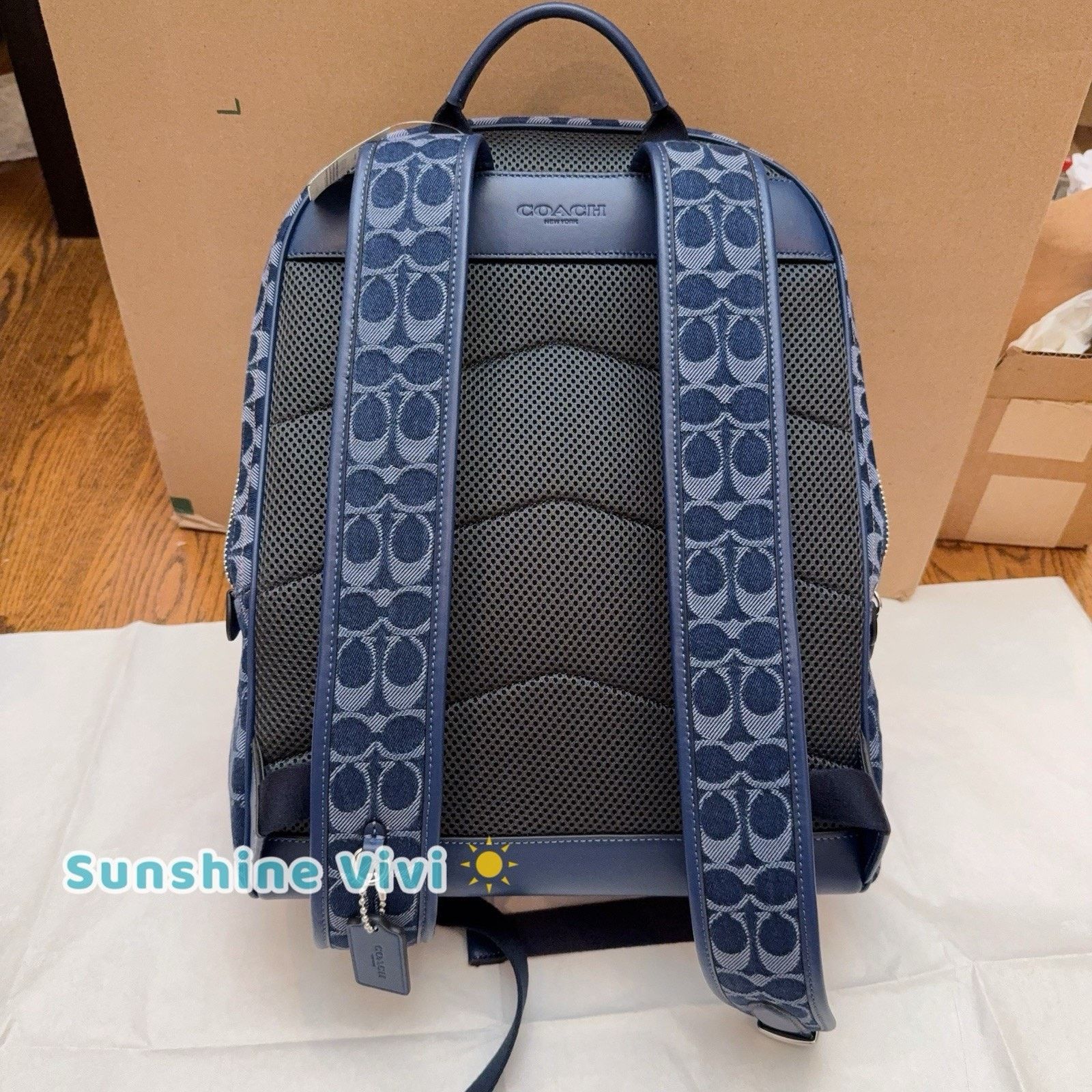 Coach NWT Coach Charter Backpack Denim CAJ71 refined calf leather Size ONE SIZE - 9 Thumbnail