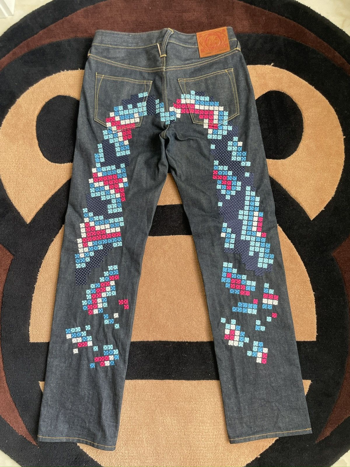 Evisu evisu embroidery daicock style jeans size：29x34 Size US 29 - 1 Thumbnail