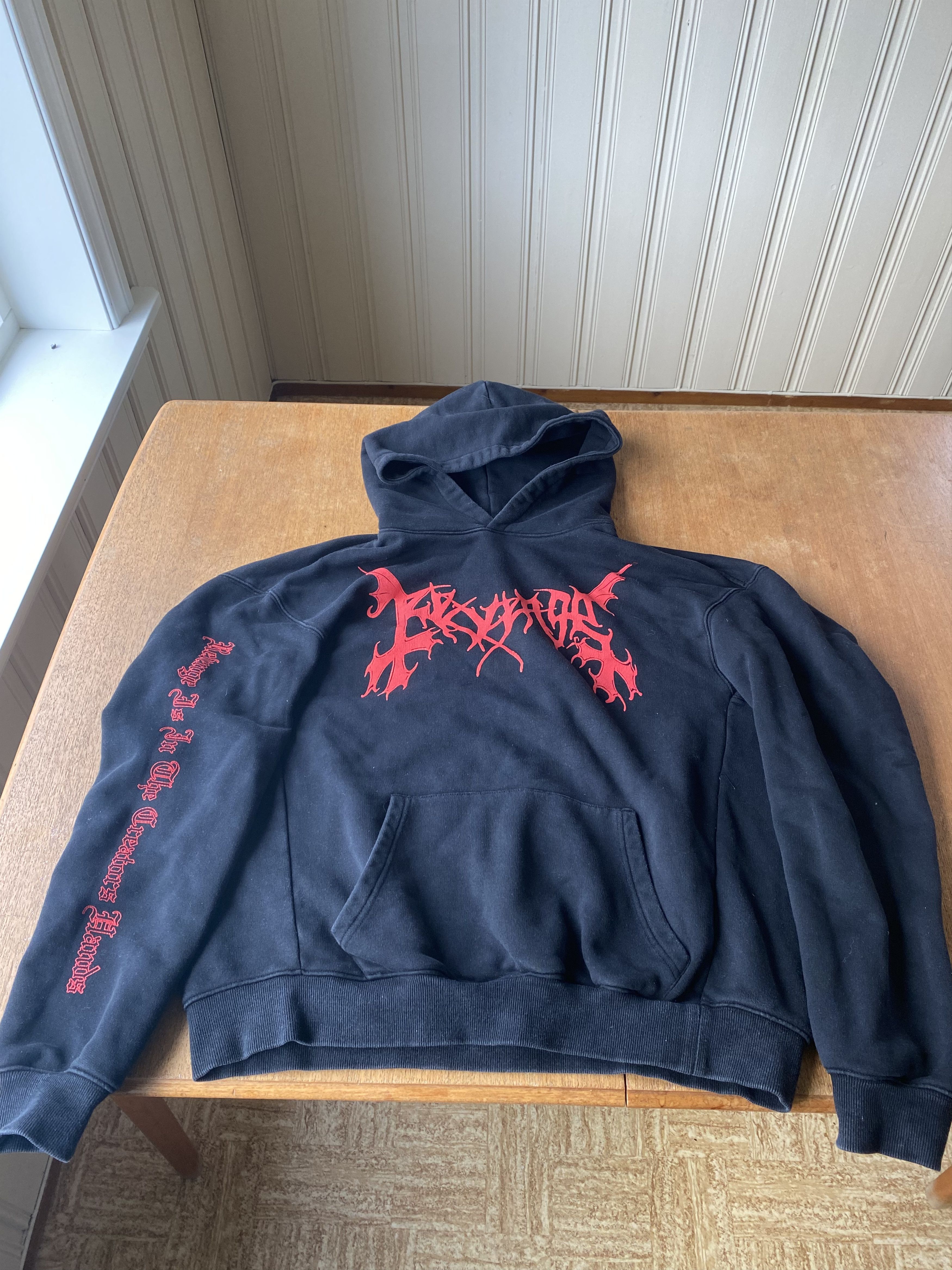 Revenge Mayhem x Revenge Tour Hoodie (Black with Red Lettering) Size US M / EU 48-50 / 2 - 1 Thumbnail