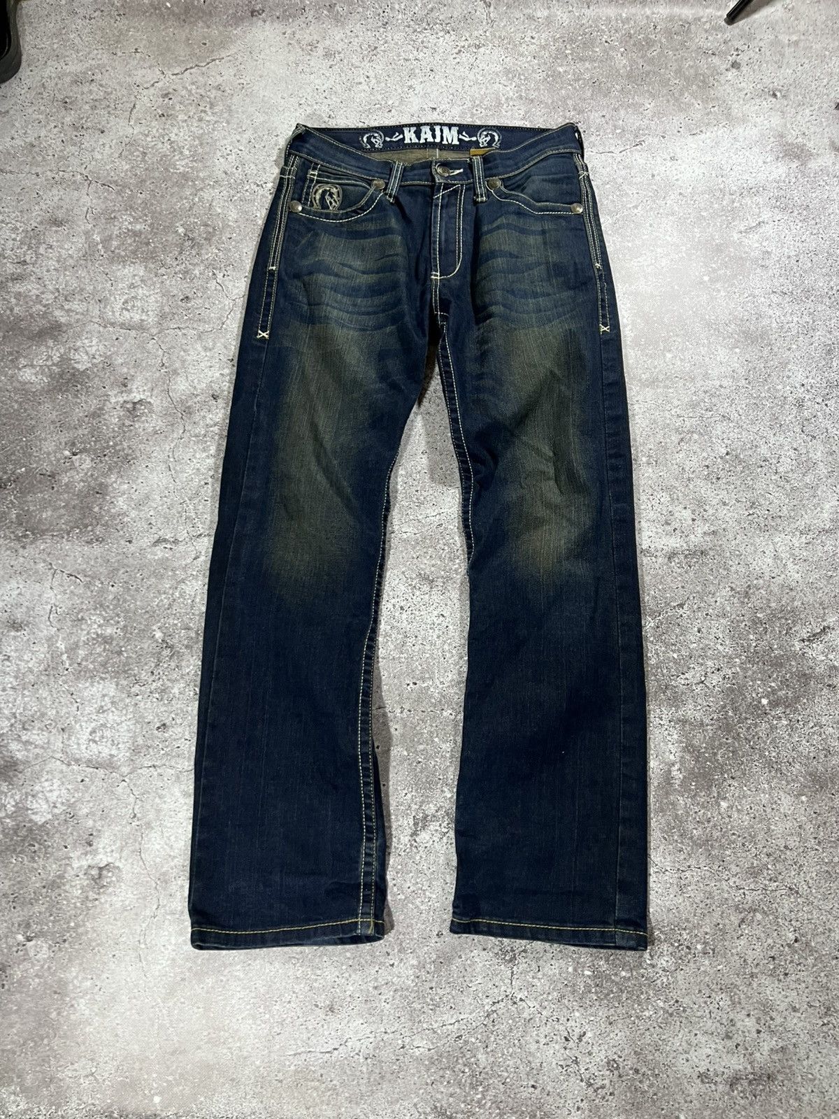 Japanese Brand Y2K Number Nine Style / Underground blue Flared Jeans 90s Size US 30 / EU 46 - 3 Thumbnail