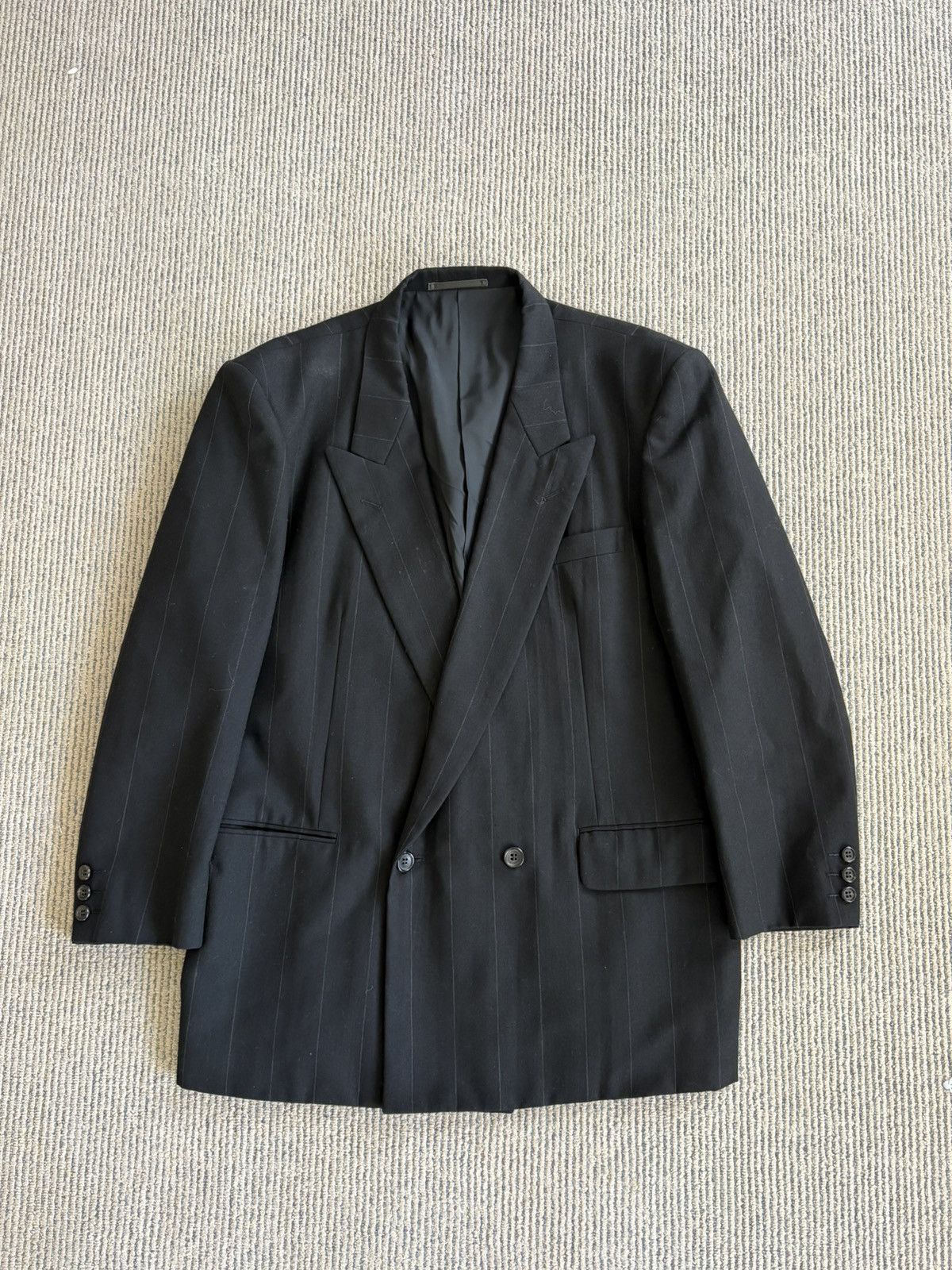 Comme des Garcons Homme Vintage 1989 CDG Homme Striped Wool Suit Size 44S - 3 Thumbnail